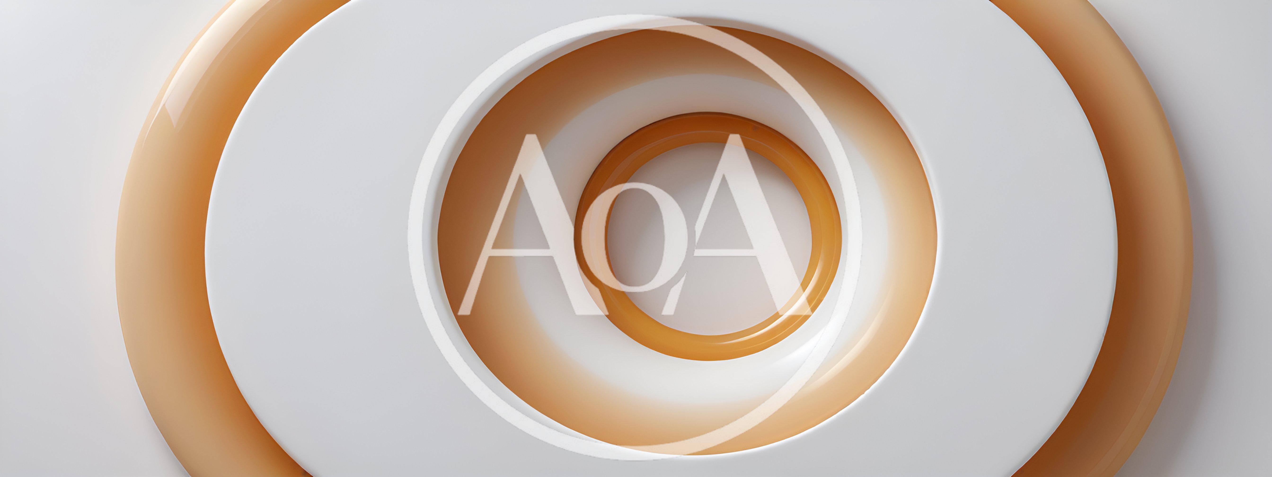 Abstract 3D Rendered Concentric White And Orange Rings