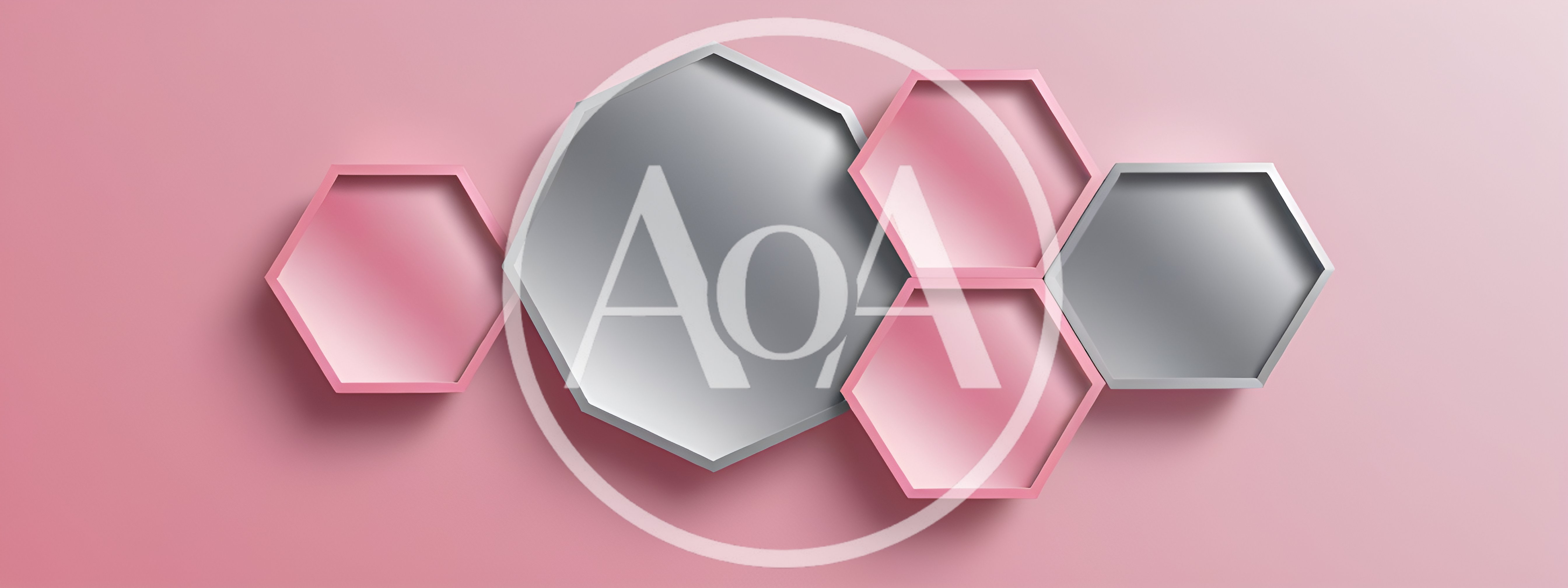Abstract 3D Hexagonal Shelves On Pink Background