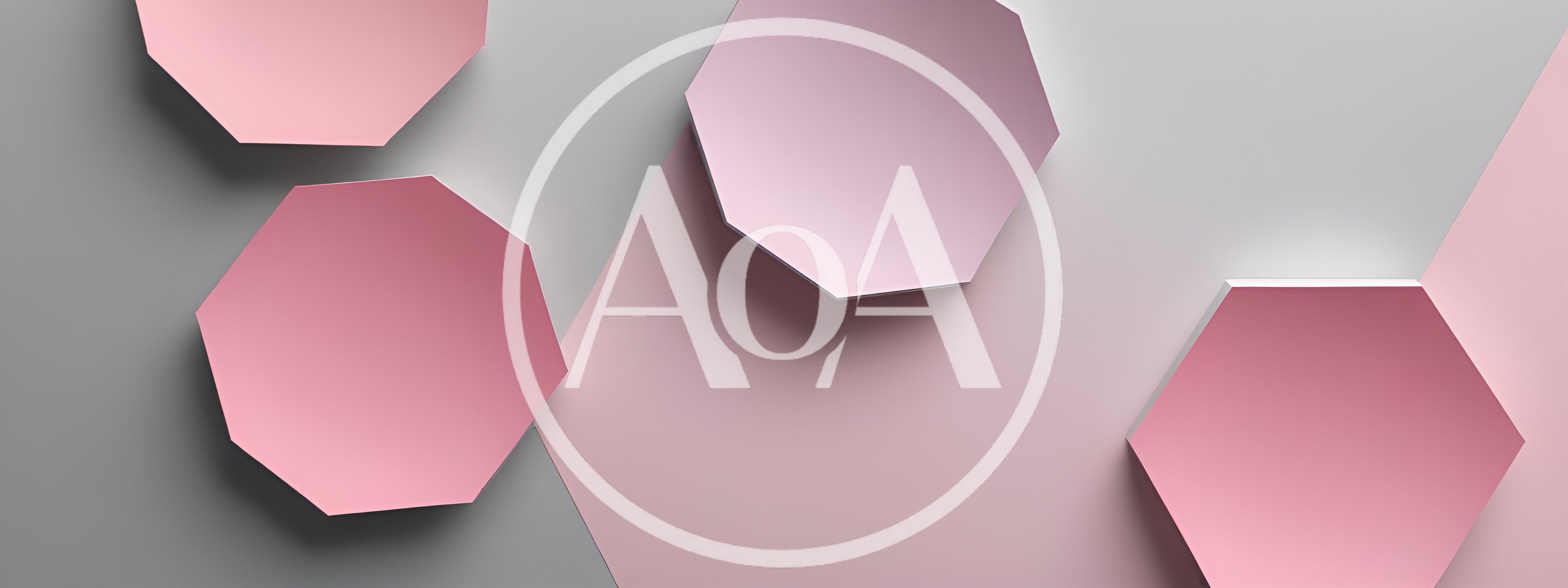 Abstract 3D Geometric Shapes With Soft Pink Tones