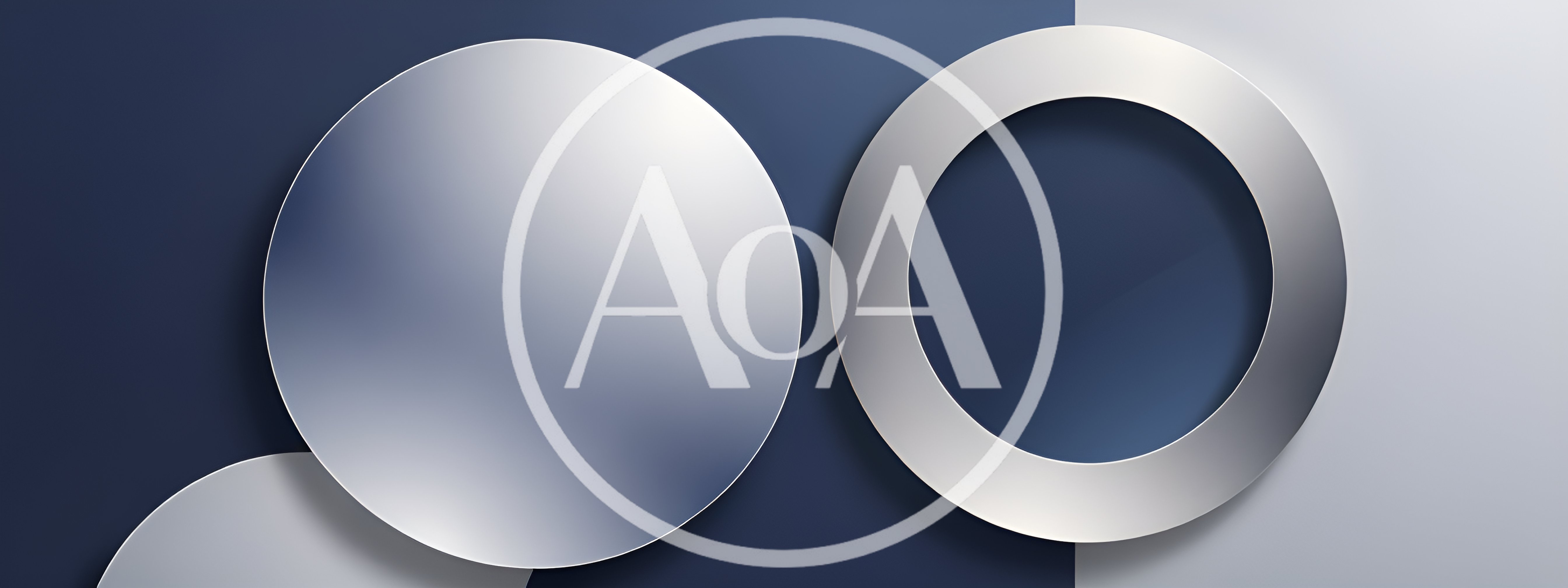 Abstract Metallic Circles On A Blue Background