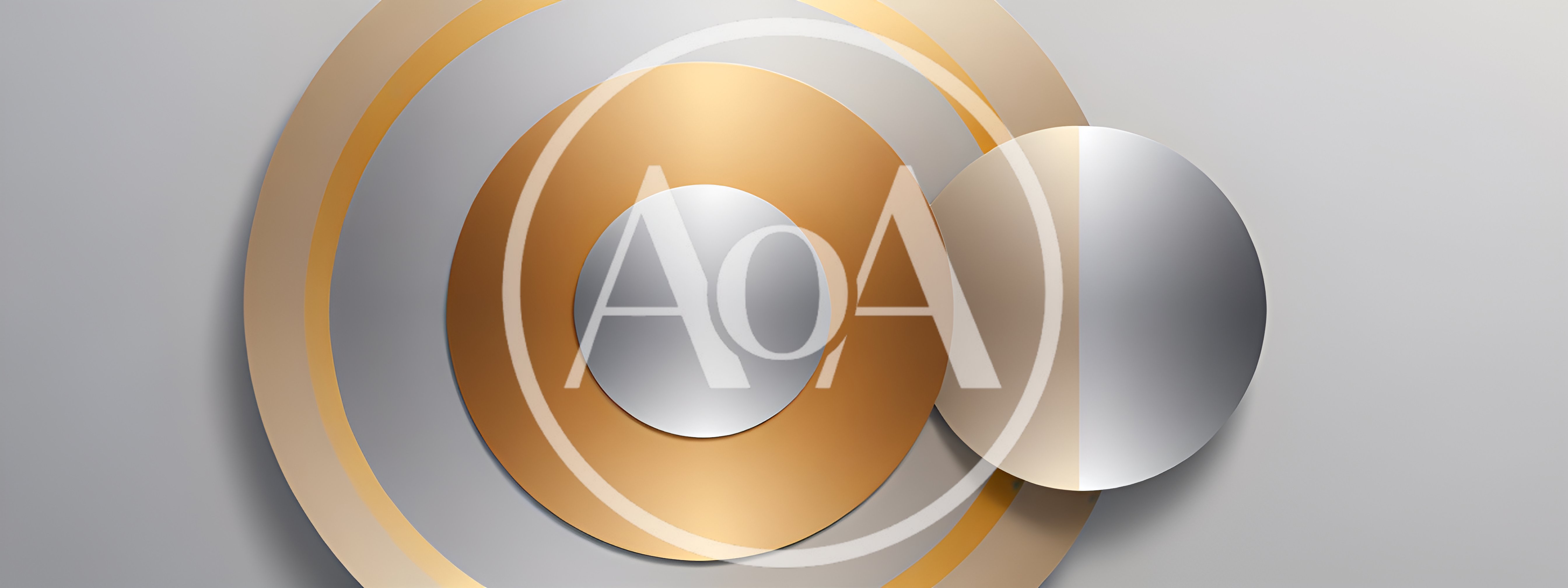 Abstract Metallic Circles With Gold And Silver Gradient