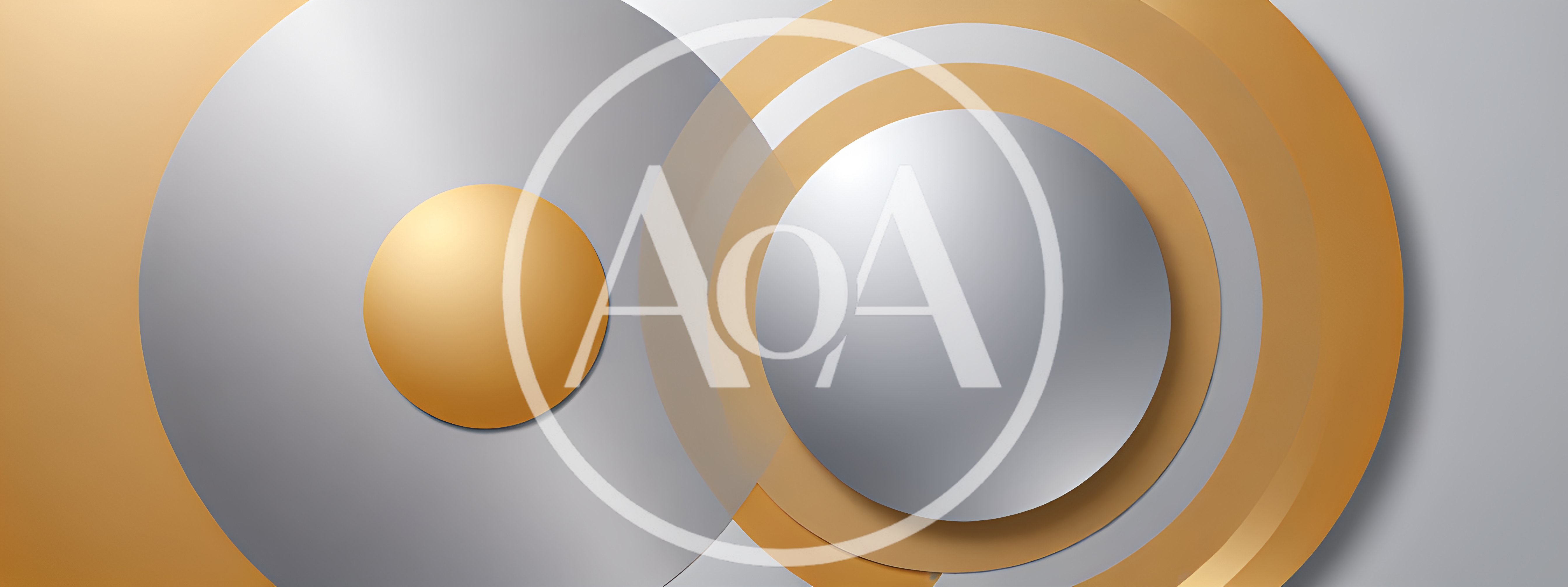 Abstract Geometric Background With Gold And Silver Spheres