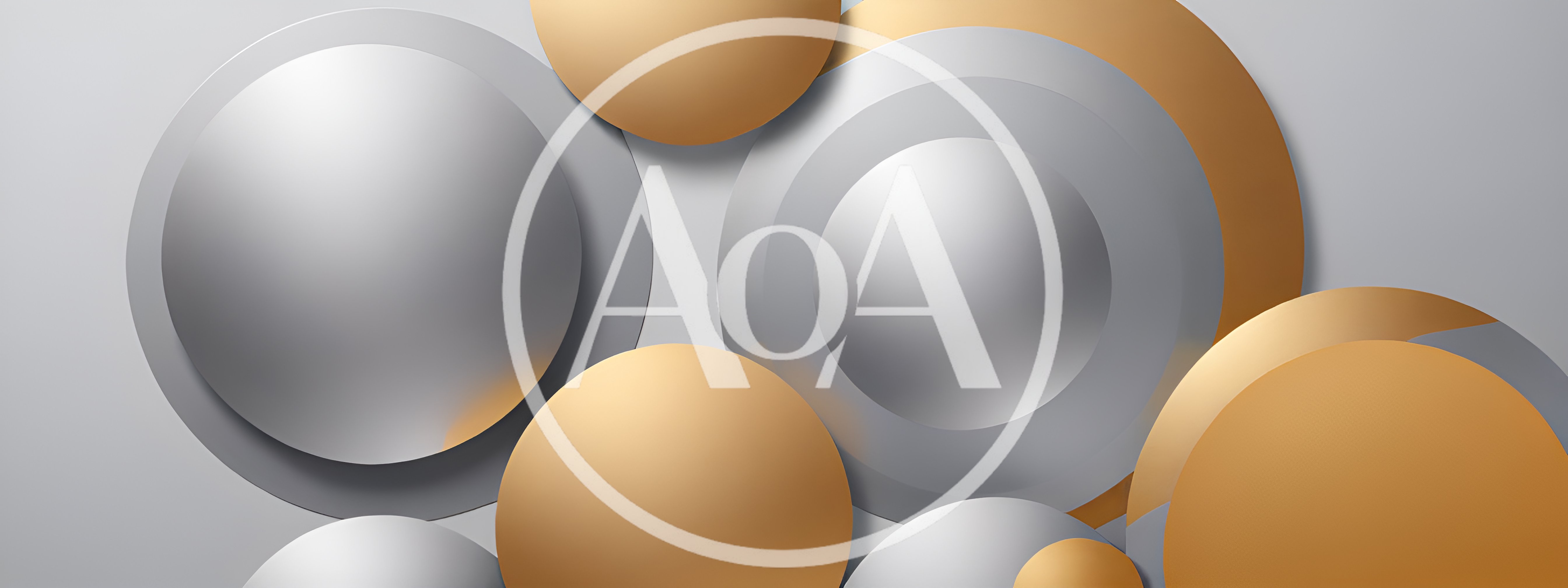 Abstract 3D Background With Gold And Silver Spheres