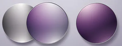 Abstract Metallic Spheres With Purple Gradient Finish