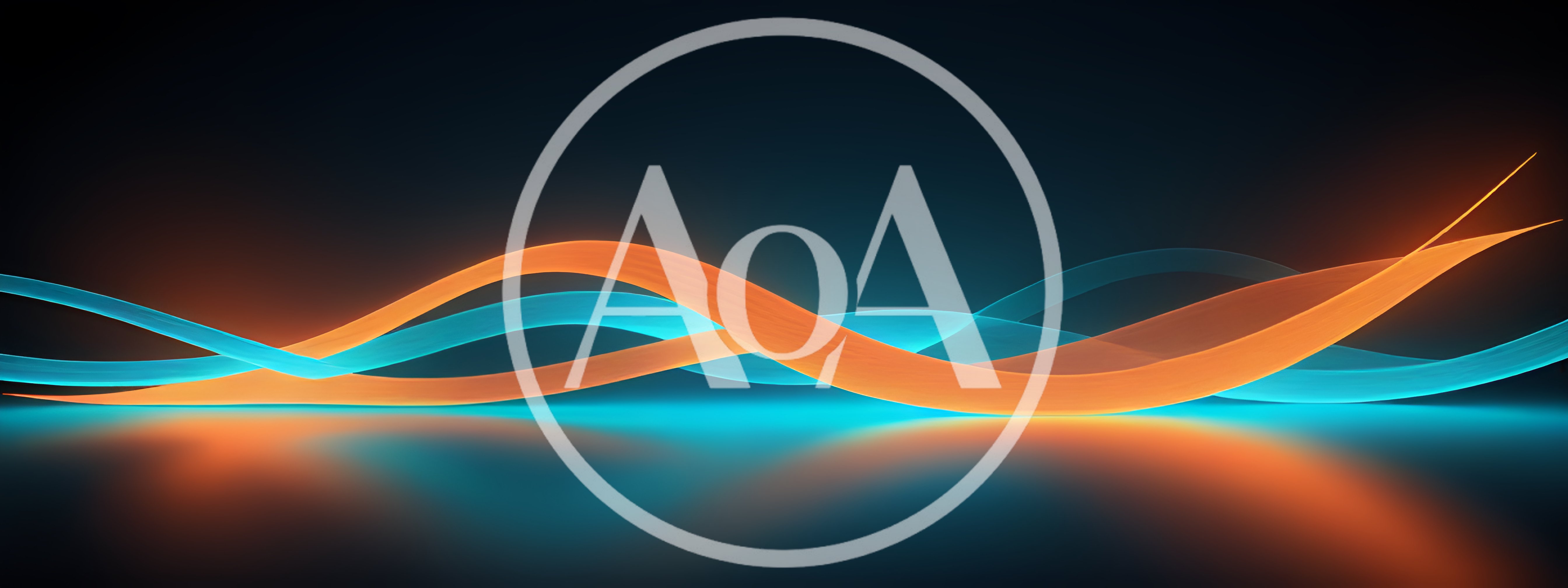 Abstract Glowing Orange And Blue Light Waves