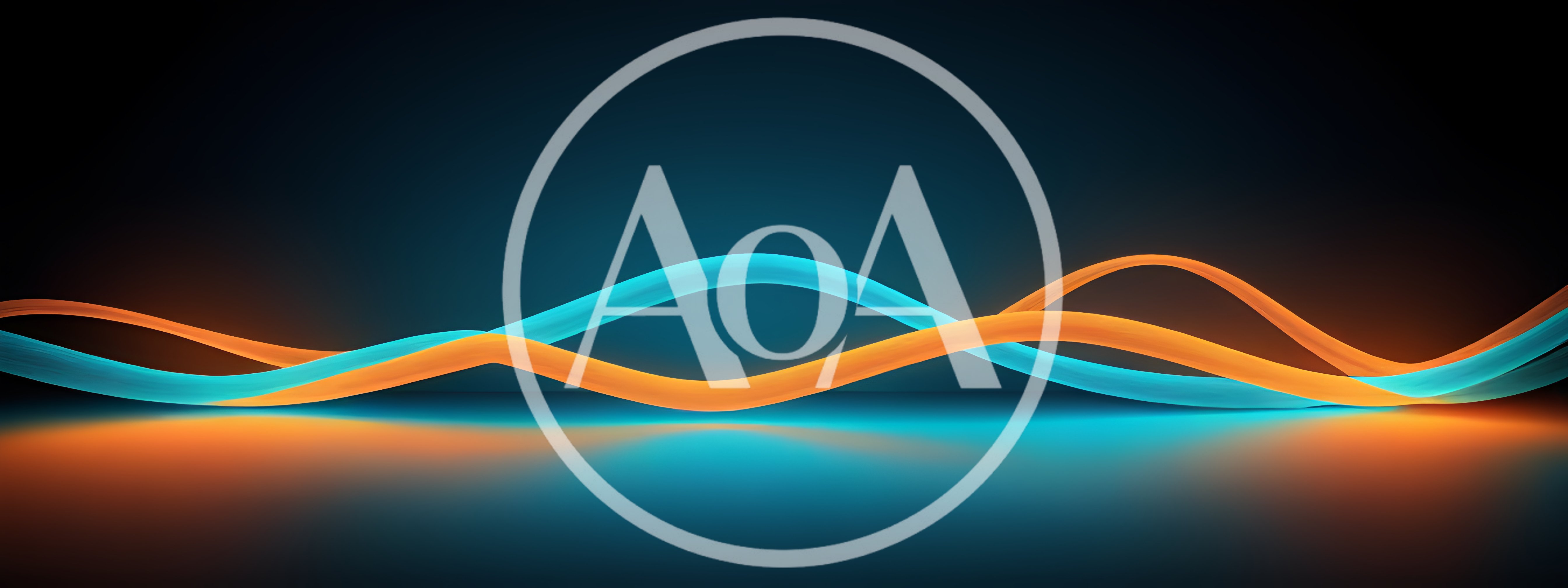 Abstract Glowing Blue And Orange Wavy Light Lines