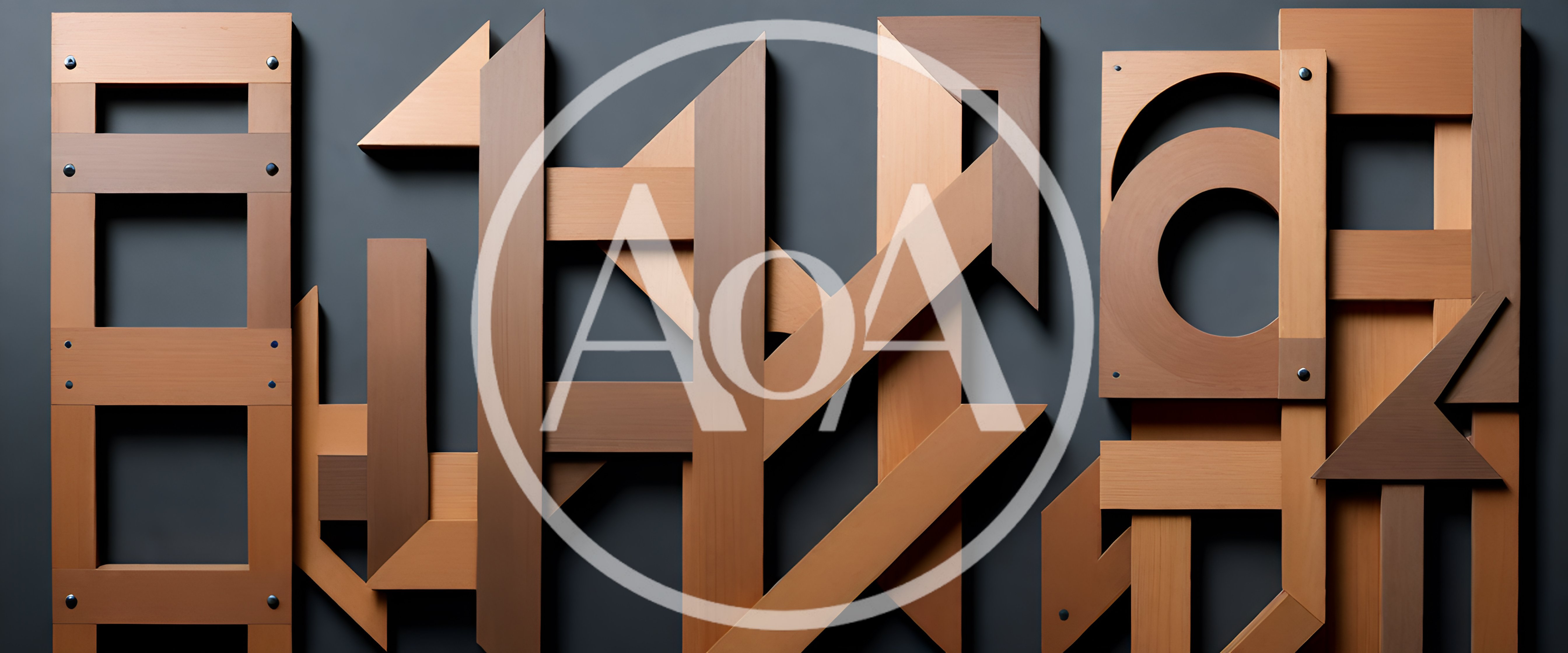 Abstract Geometric Wooden Wall Art Installation