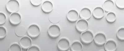 Abstract White Background With Overlapping Circular Rings