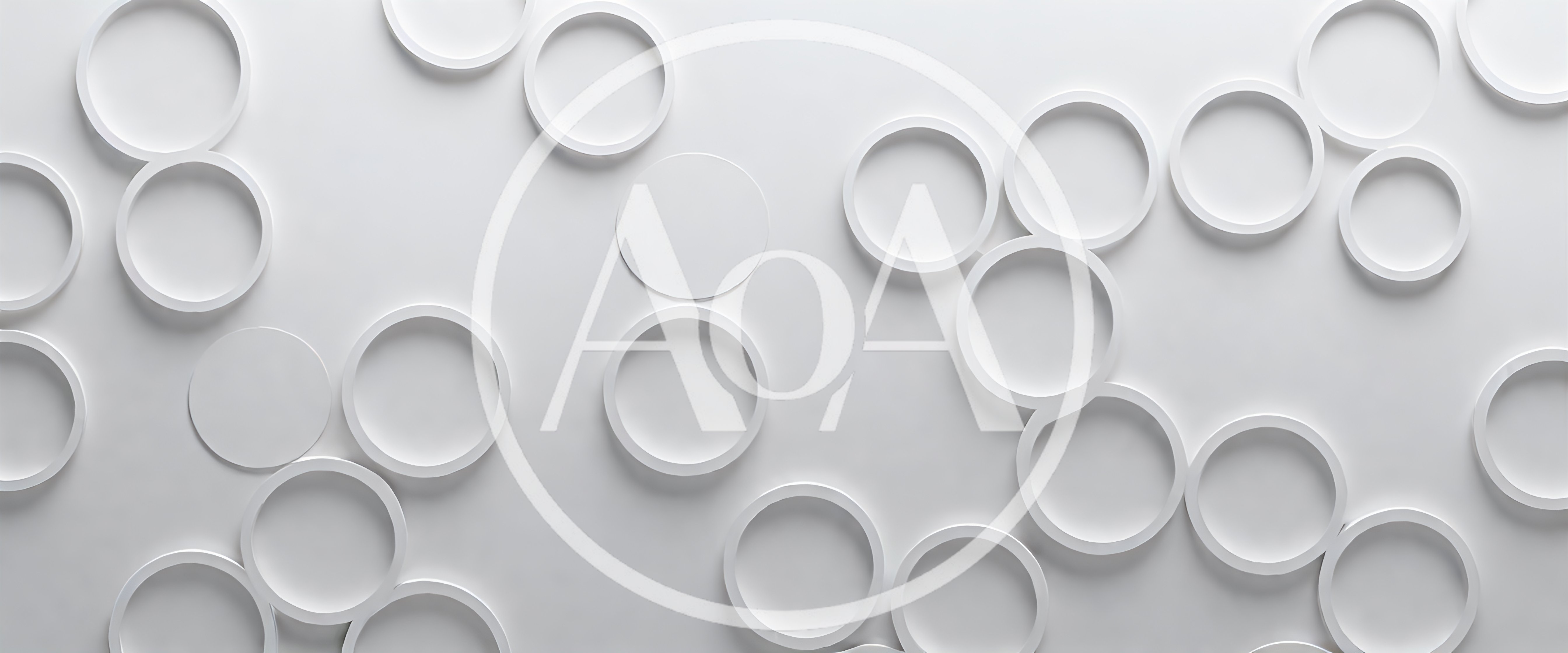 Abstract White Background With Overlapping Circular Rings