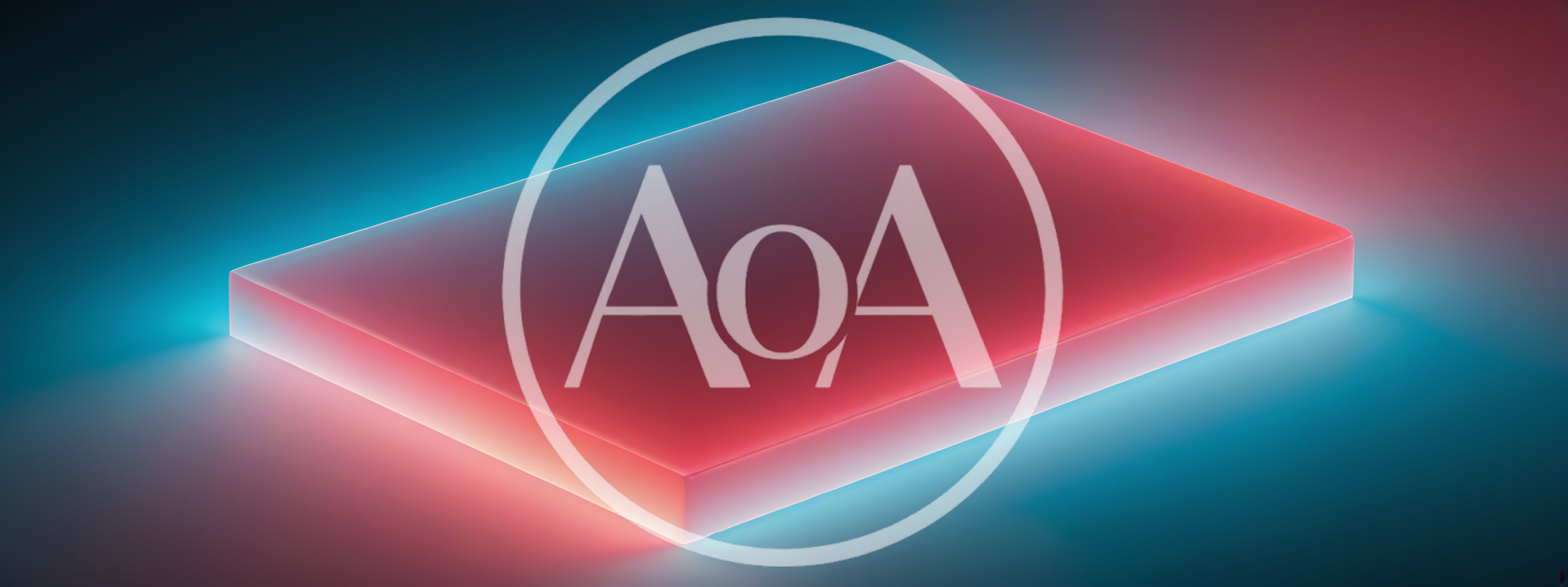 Glowing Rectangular Platform With Neon Red And Blue Lighting