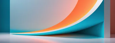 Abstract 3D Background With Curved Geometric Shapes