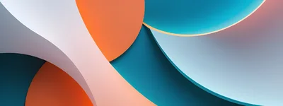 Abstract Geometric Background With Curved Layers And Vibrant Colors