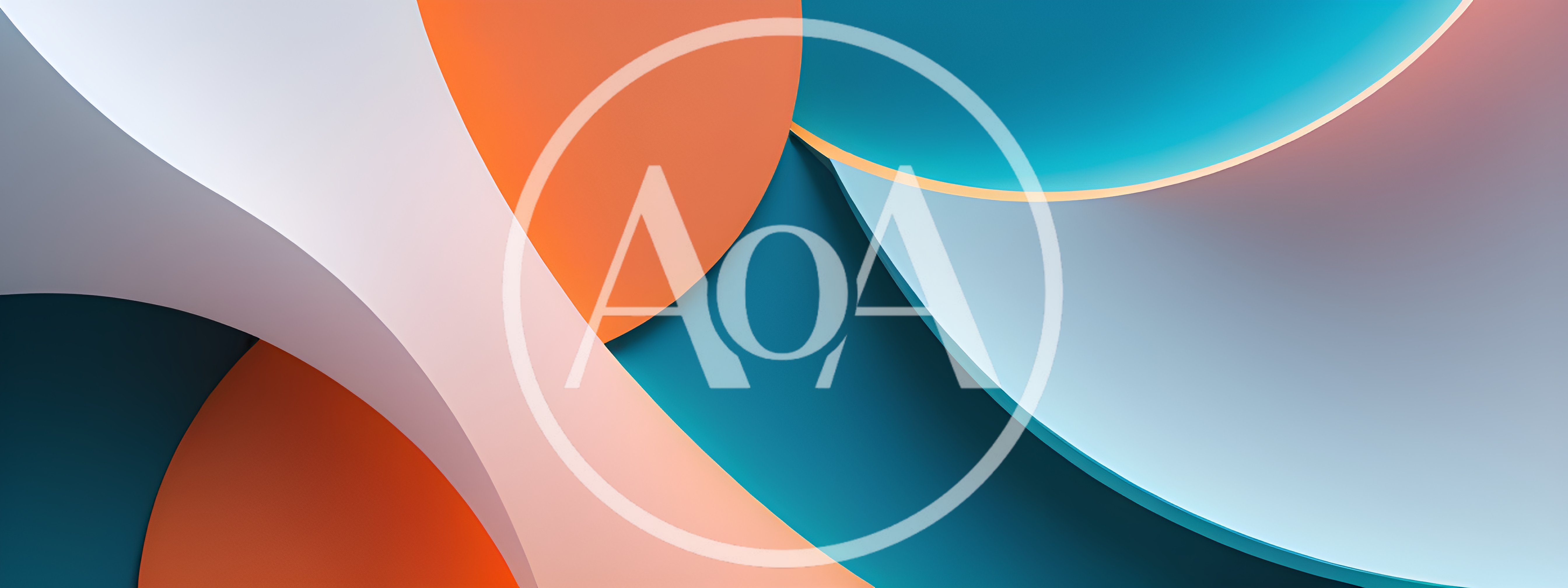 Abstract Geometric Background With Curved Layers And Vibrant Colors