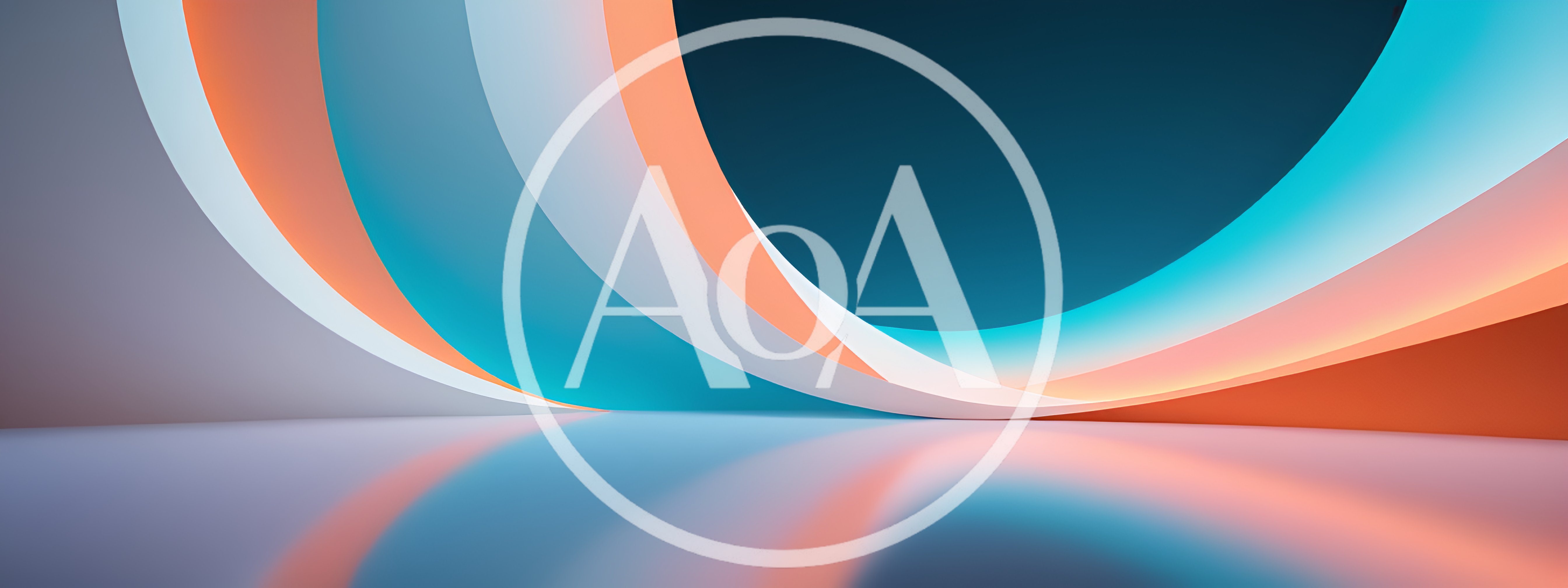 Abstract Curved Architectural Forms With Vibrant Gradient Lighting