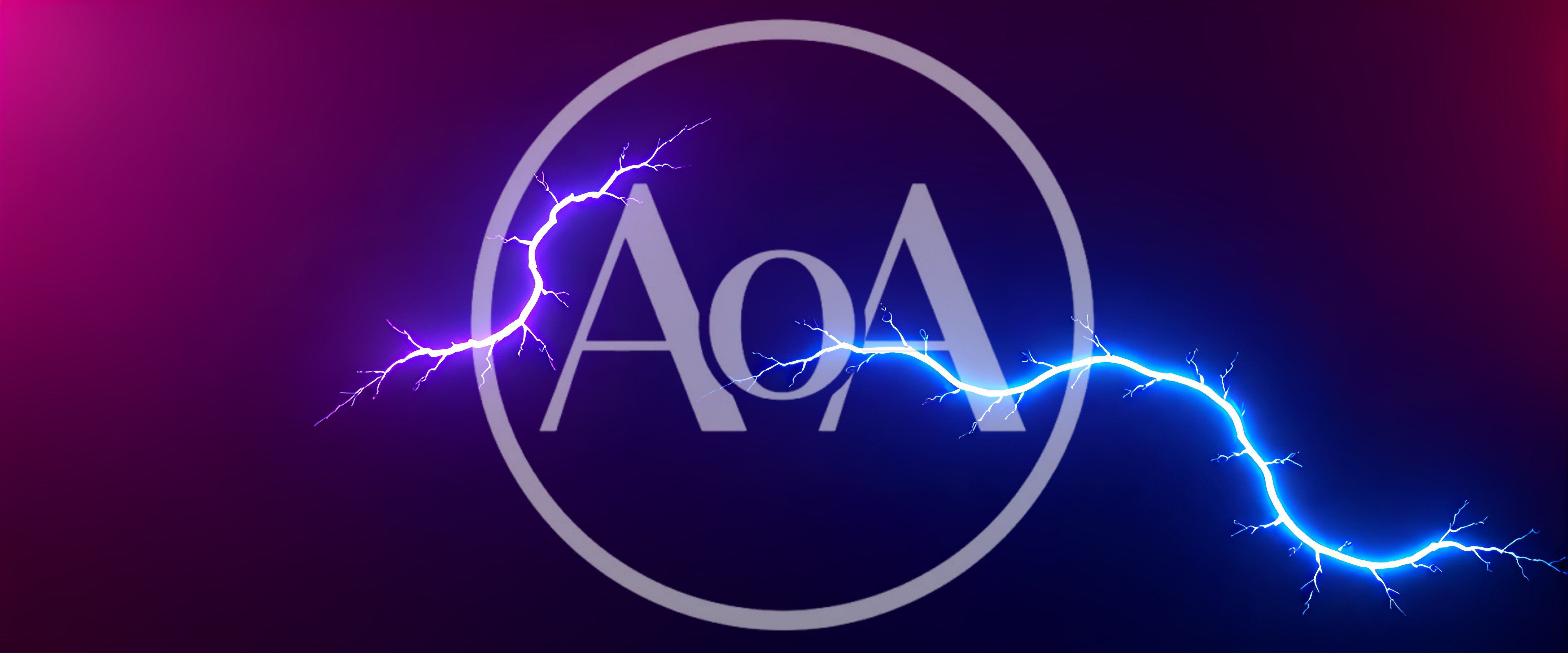 Glowing Electric Lightning Bolts on Dark Background