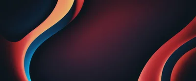 Abstract Background With Flowing Orange And Blue Curves