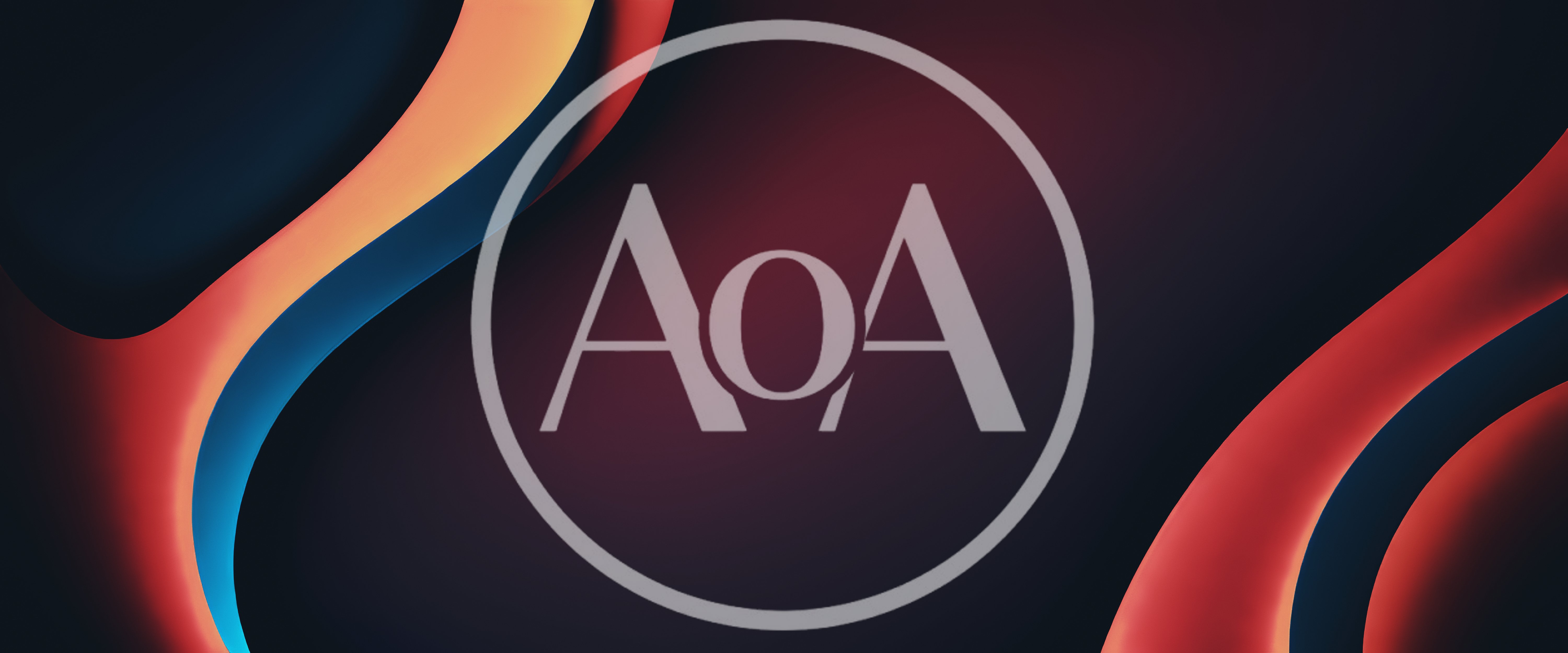 Abstract Background With Flowing Orange And Blue Curves