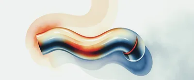 Abstract 3D Wavy Metallic Tube Design