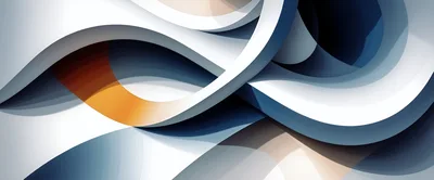 Abstract 3D Rendered Curved Shapes and Flowing Lines