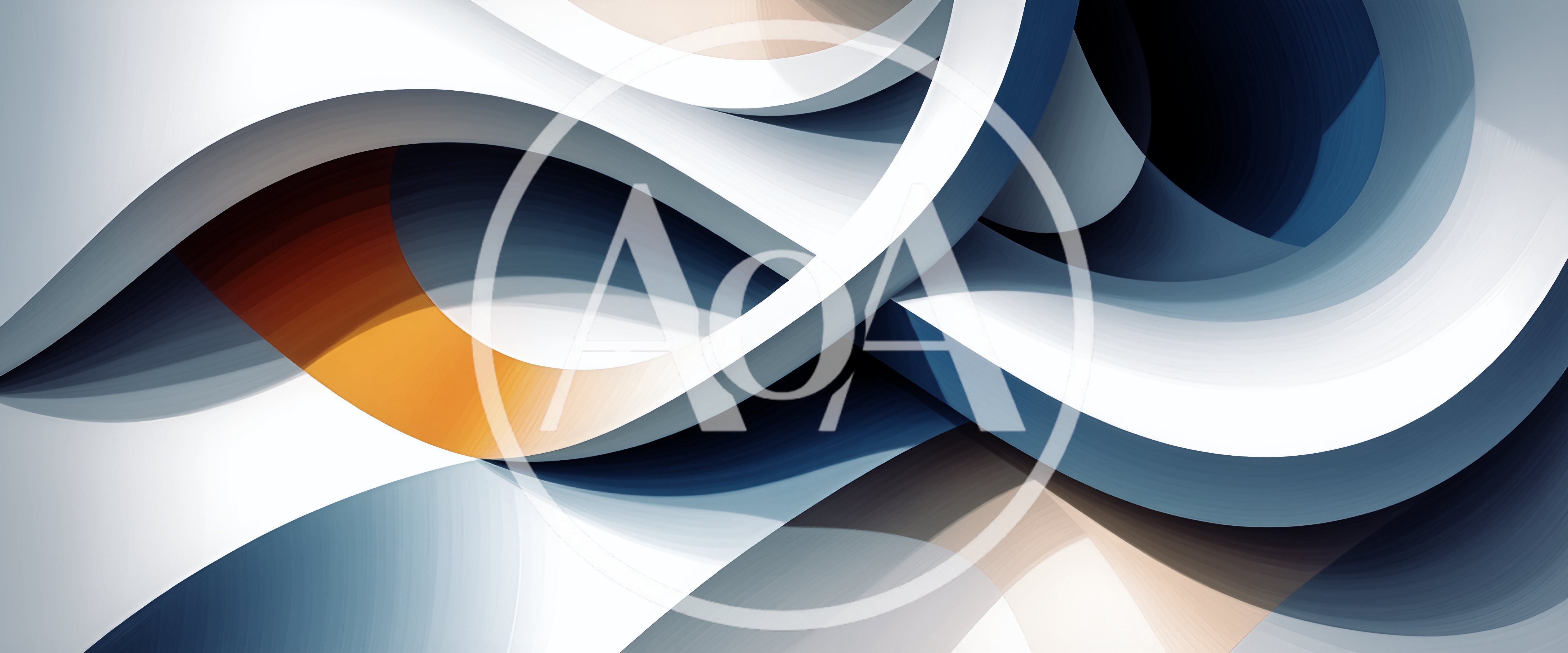 Abstract 3D Rendered Curved Shapes and Flowing Lines