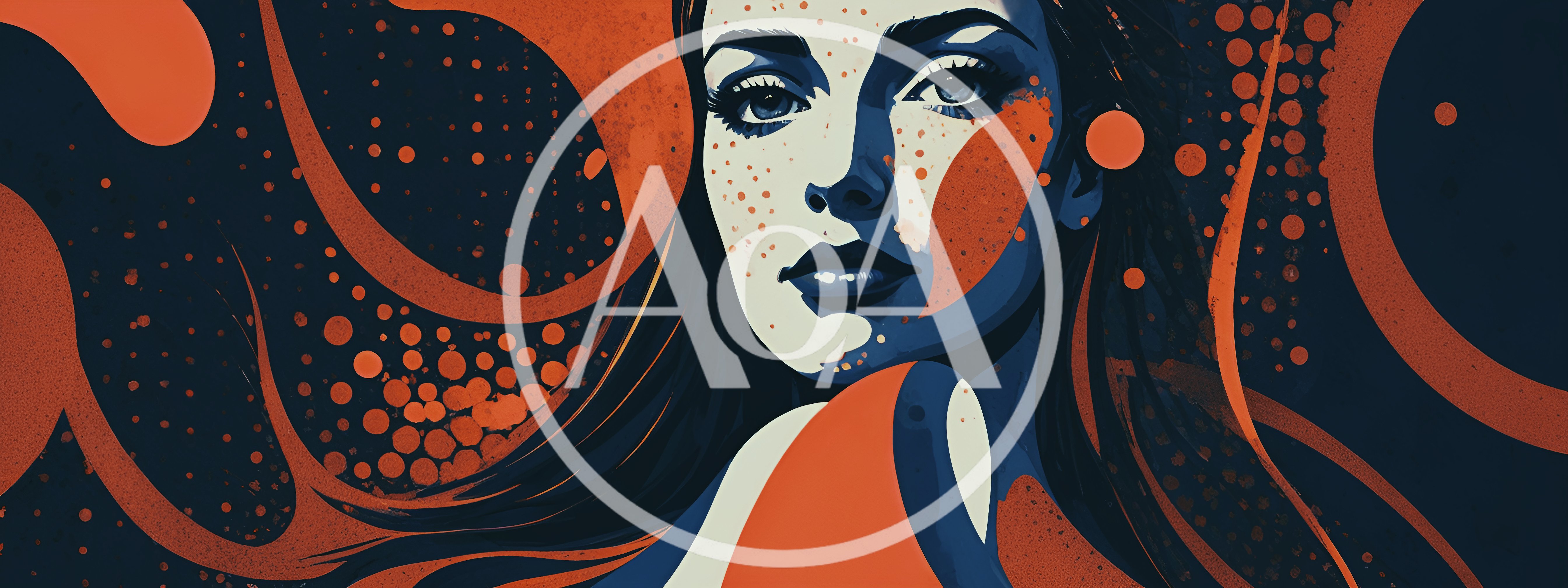 Abstract Portrait Of A Woman With Graphic Elements