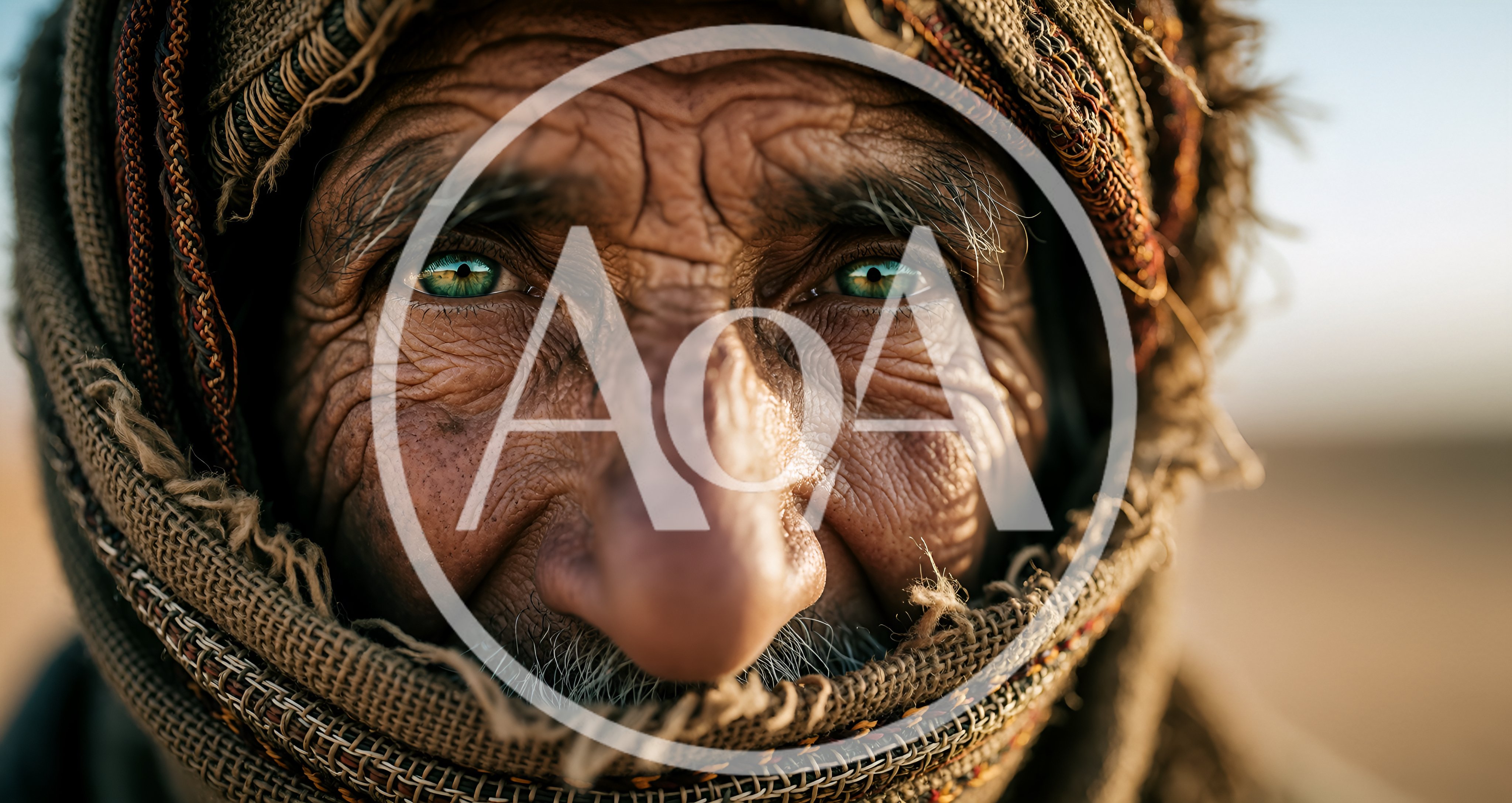 Close Up Portrait Of An Elderly Bedouin Man