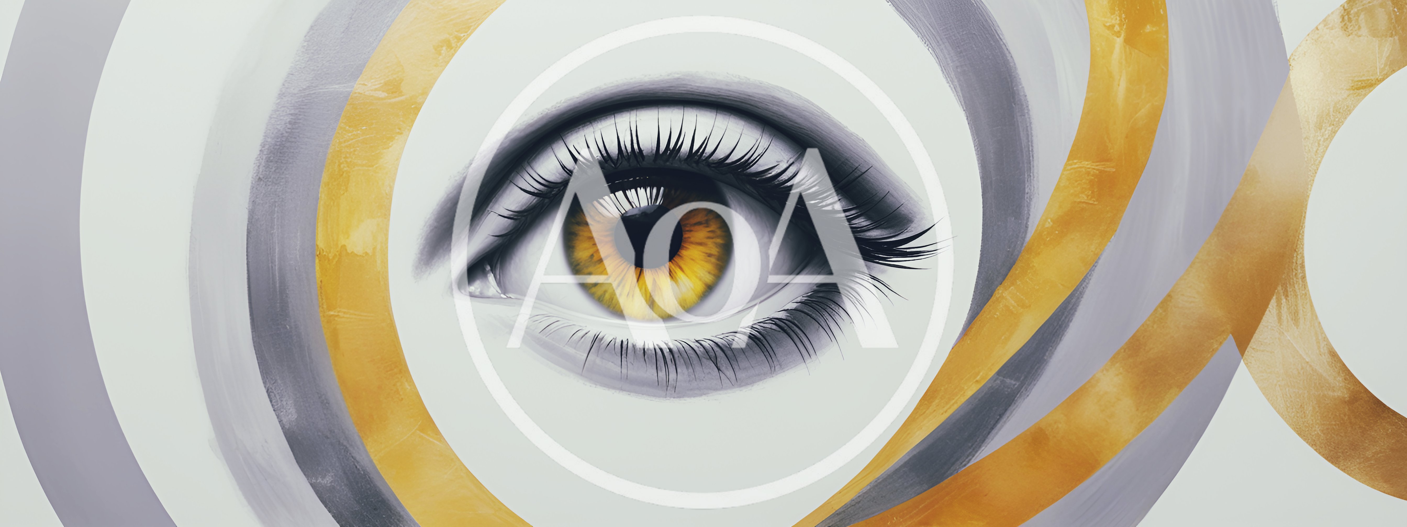 Artistic Illustration Of A Human Eye With Golden Iris