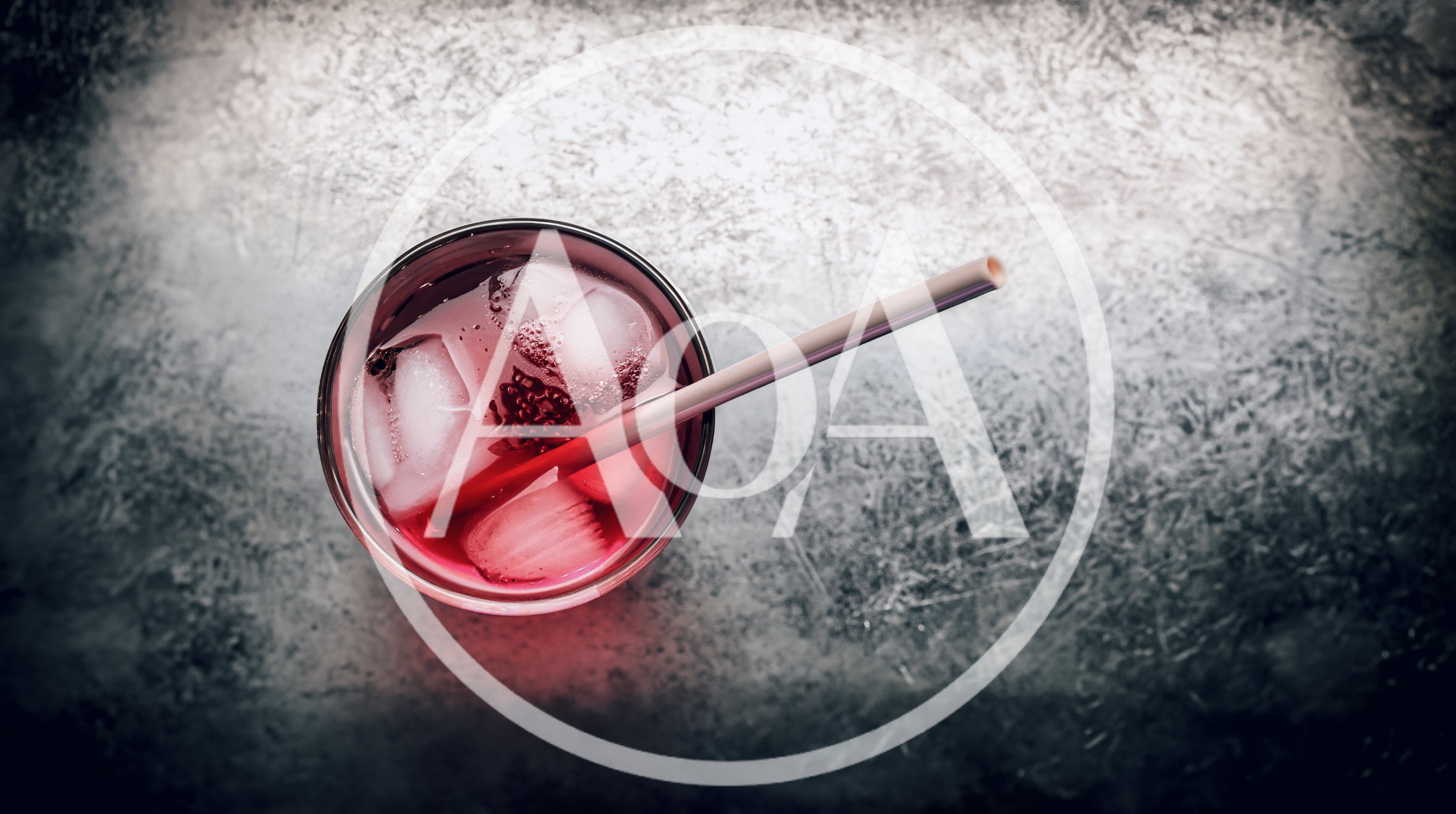 Top View Of A Refreshing Red Berry Cocktail