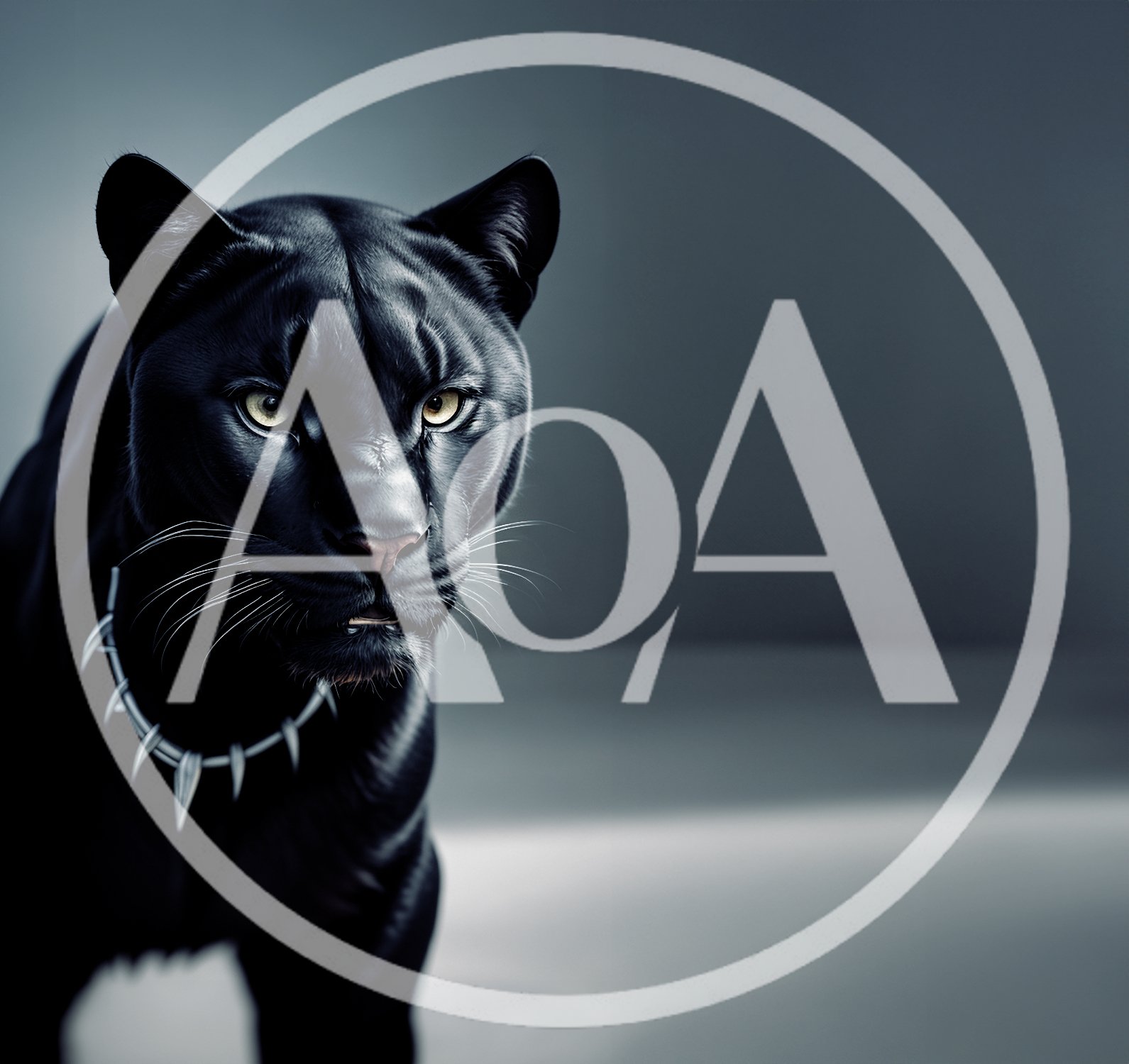 Black Panther Wearing A Silver Claw Necklace