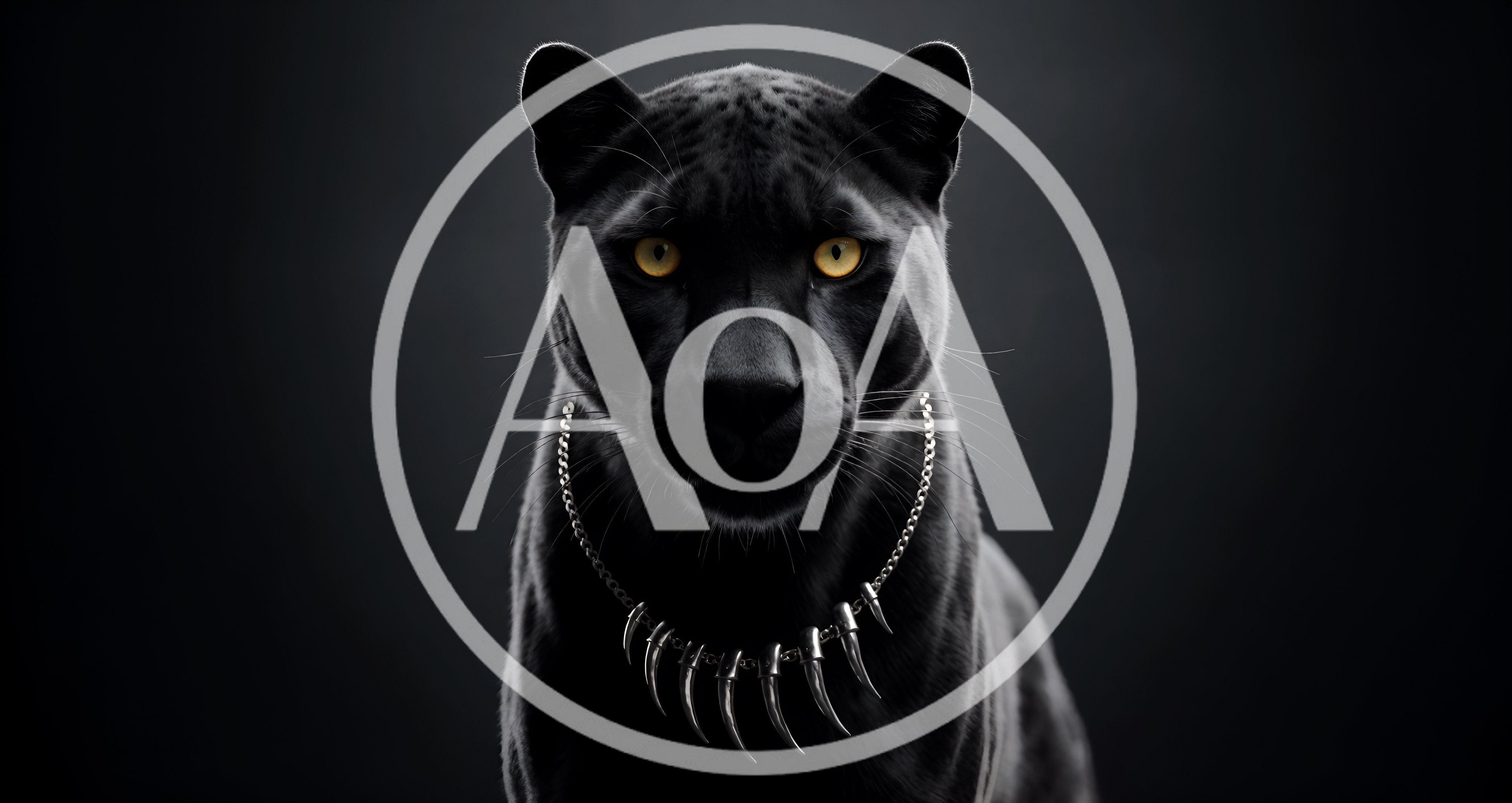 Black Panther Wearing A Silver Claw Necklace
