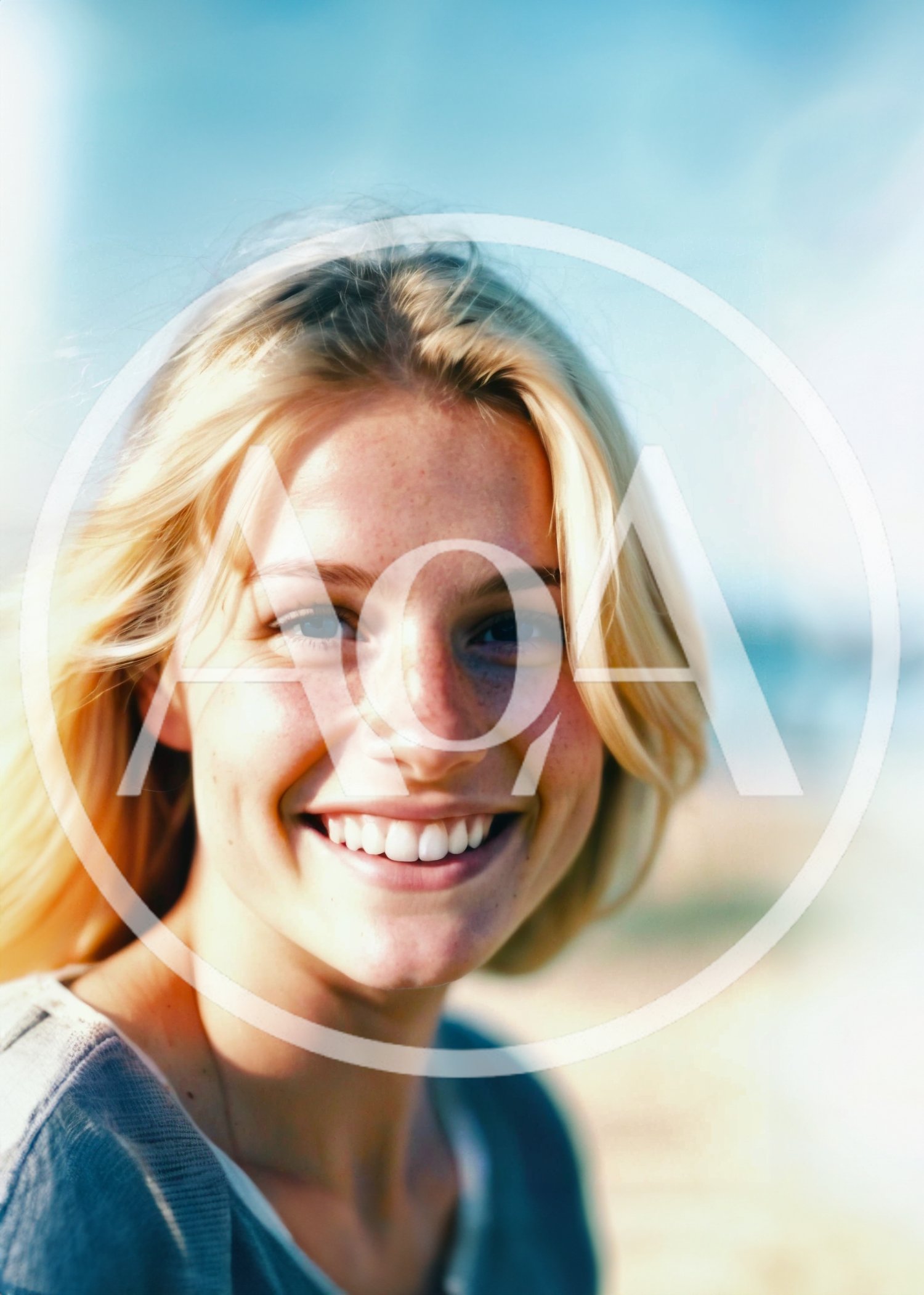 Portrait Of A Smiling Young Woman With Blonde Hair