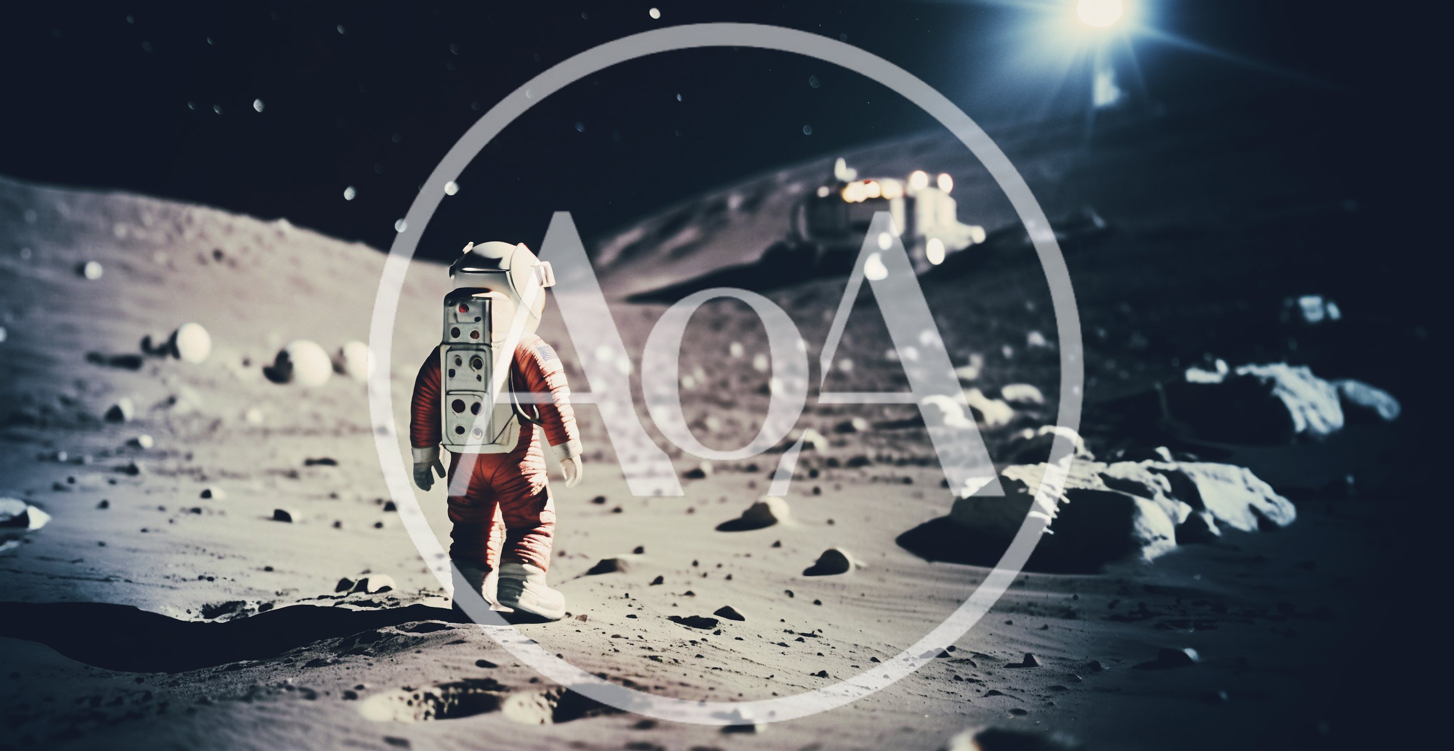 Astronaut Standing On The Lunar Surface