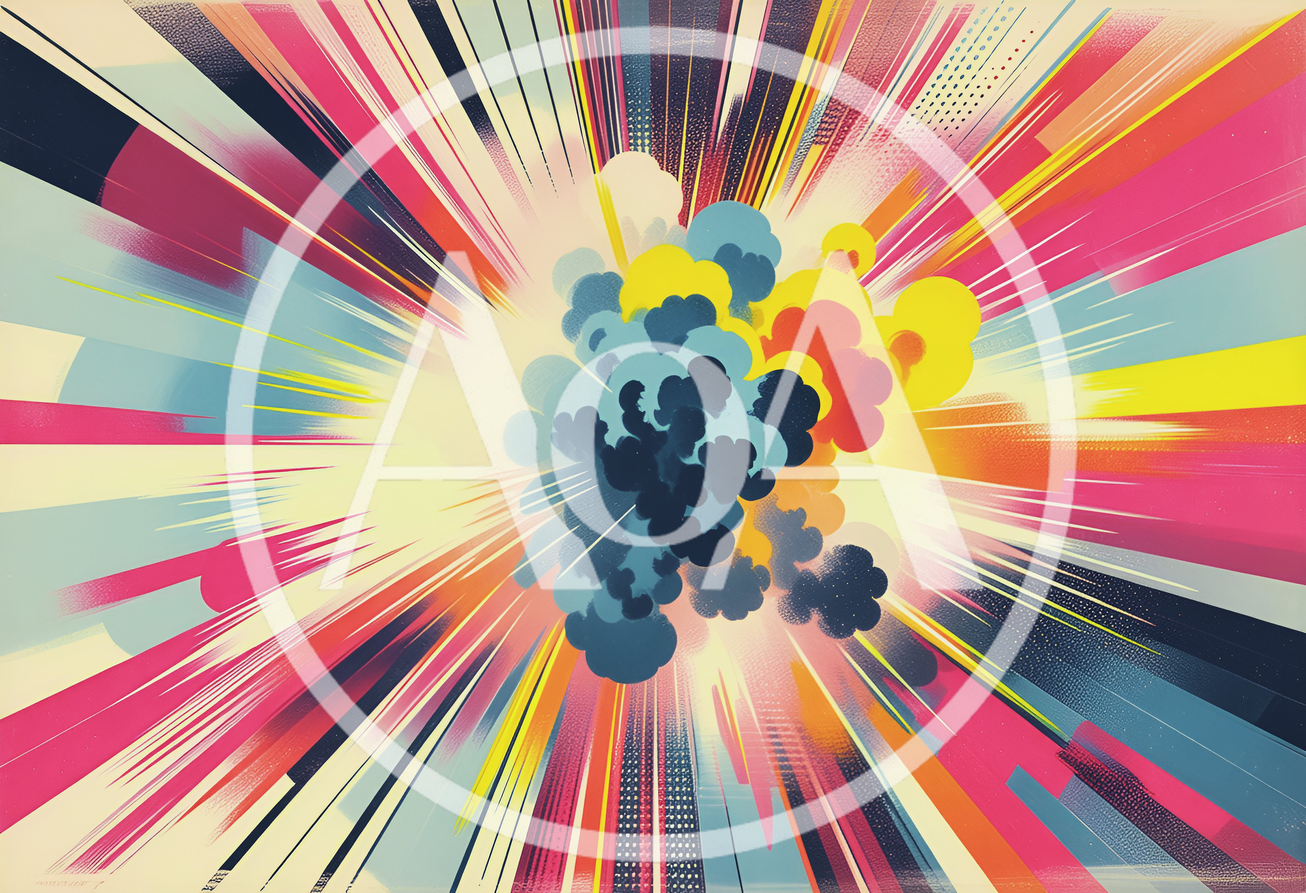 Abstract Comic Book Style Explosion Background