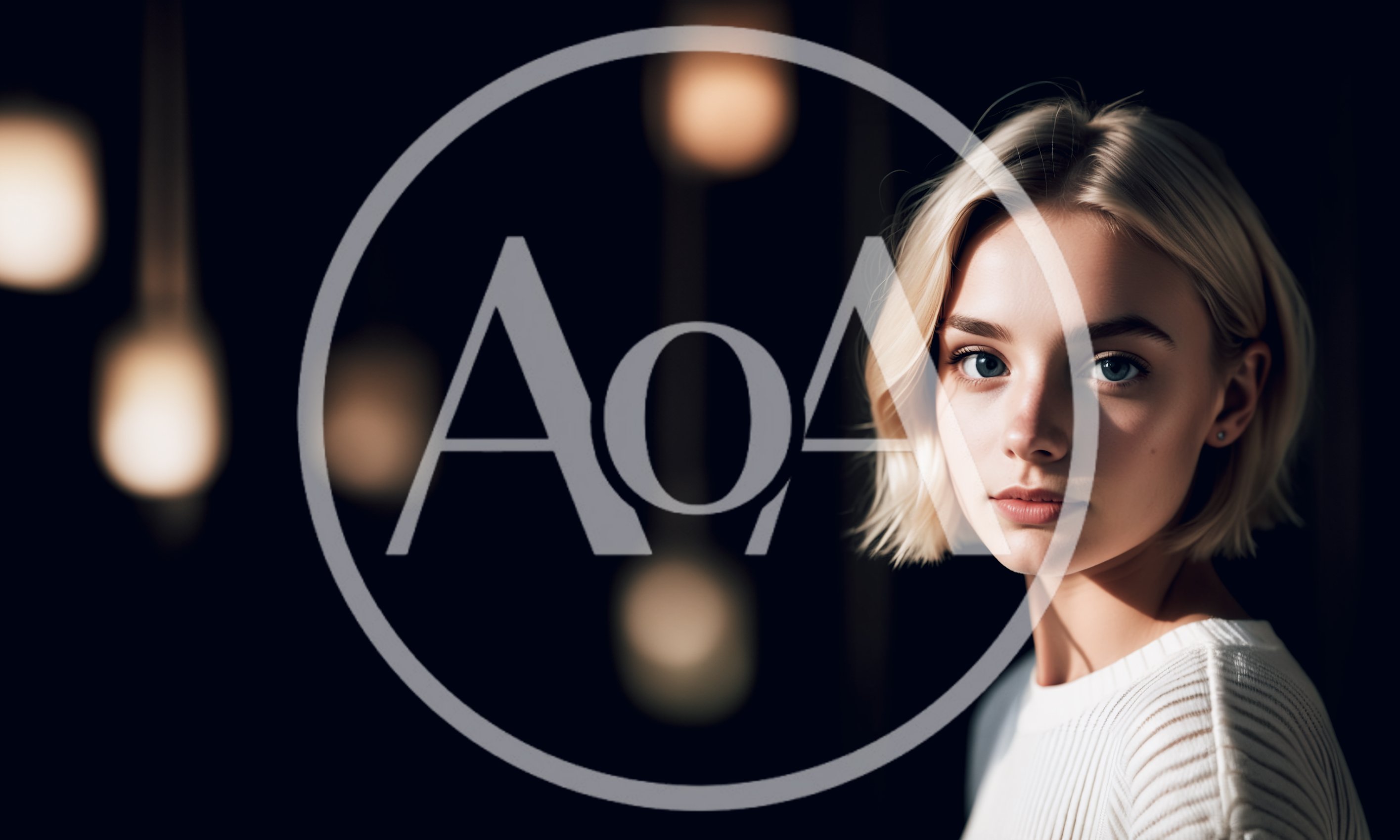 Portrait Of A Young Blonde Woman In Low Light