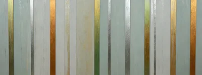 Abstract Wall Panel With Vertical Metallic And Painted Stripes