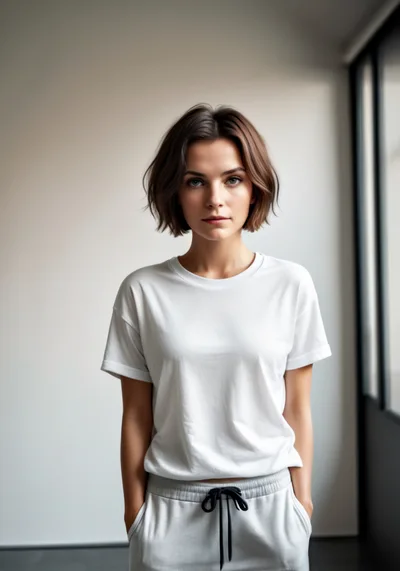 Portrait Of A Young Woman In Casual Attire
