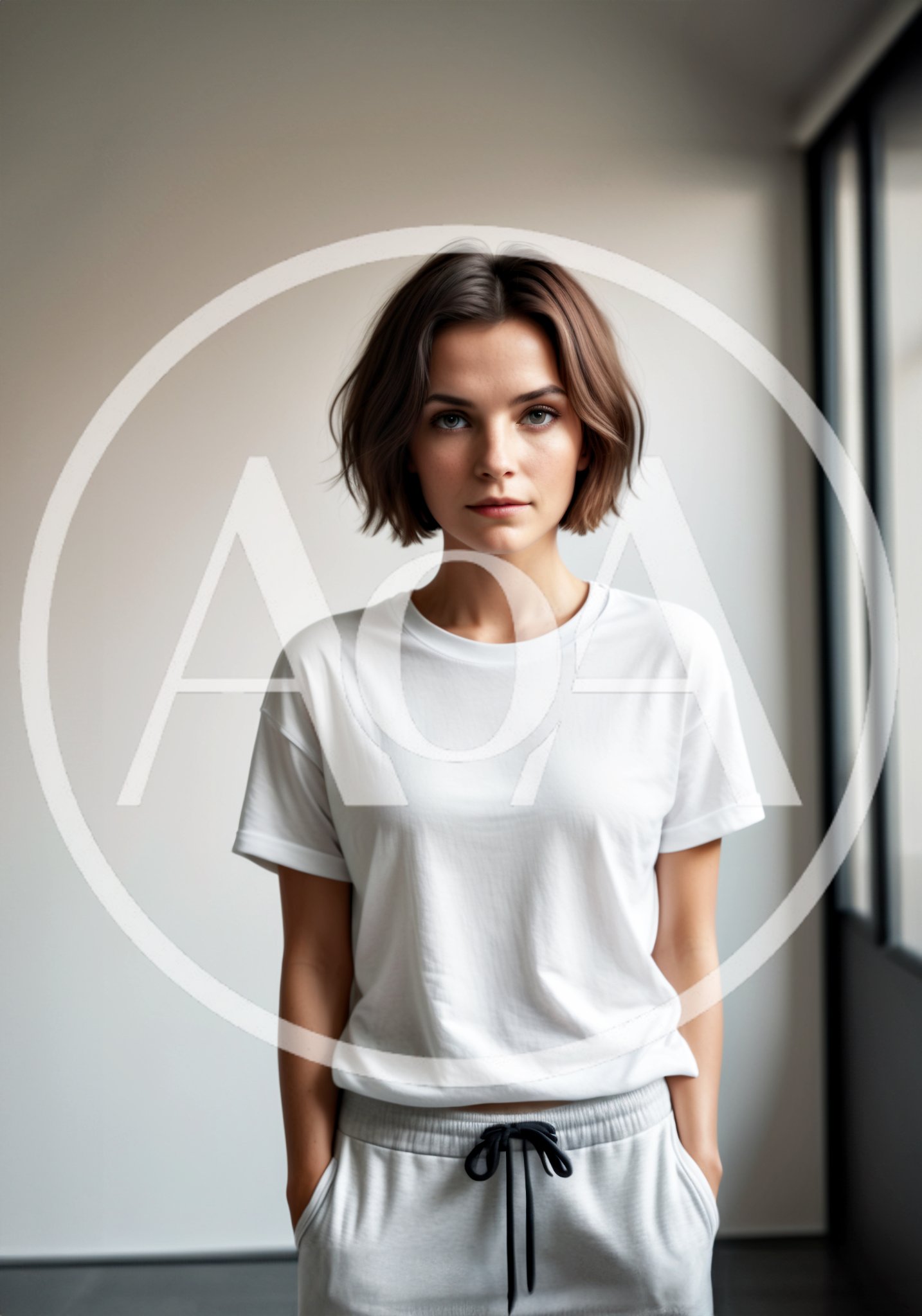 Portrait Of A Young Woman In Casual Attire