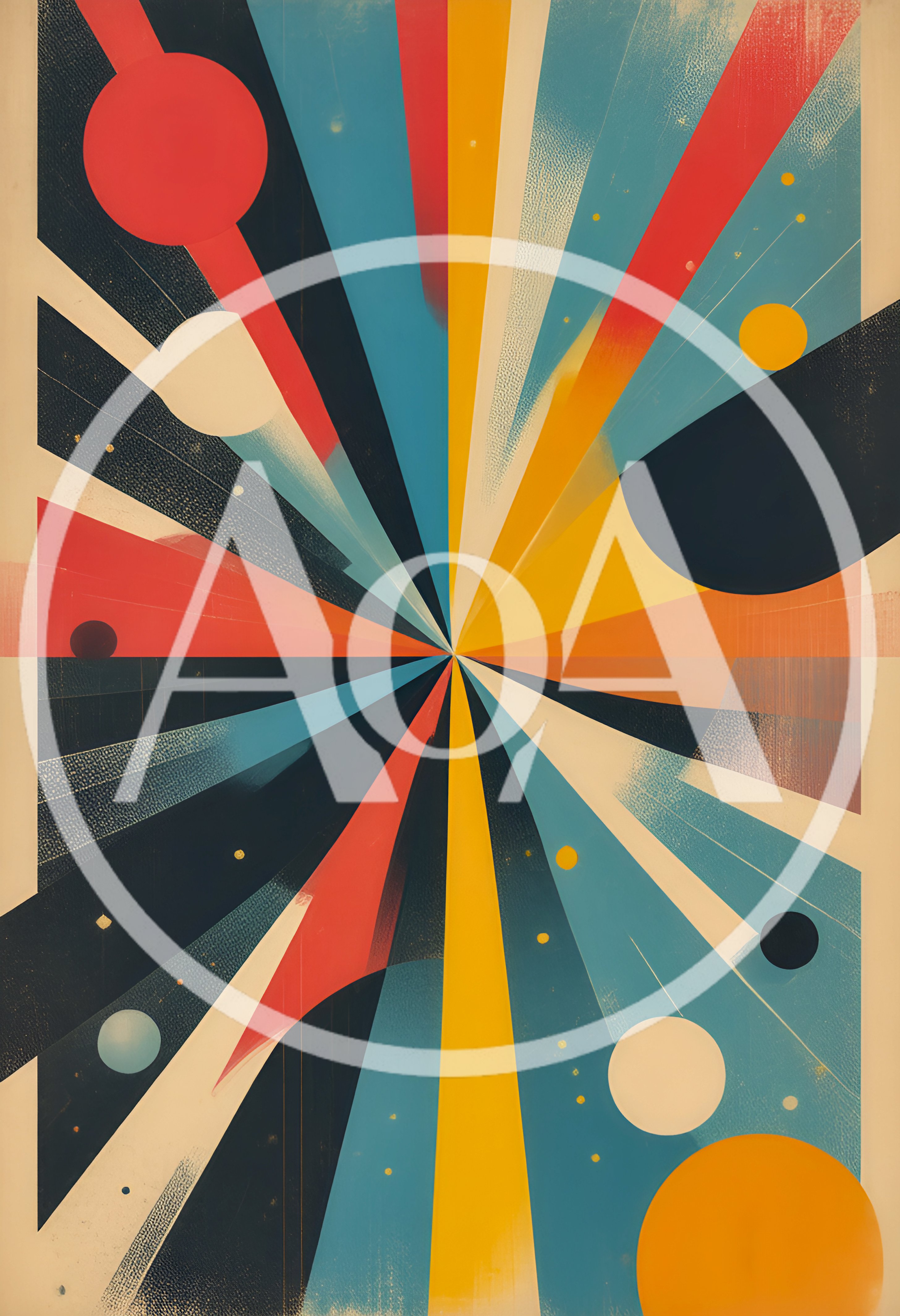 Abstract Geometric Space Explosion With Vibrant Radial Rays