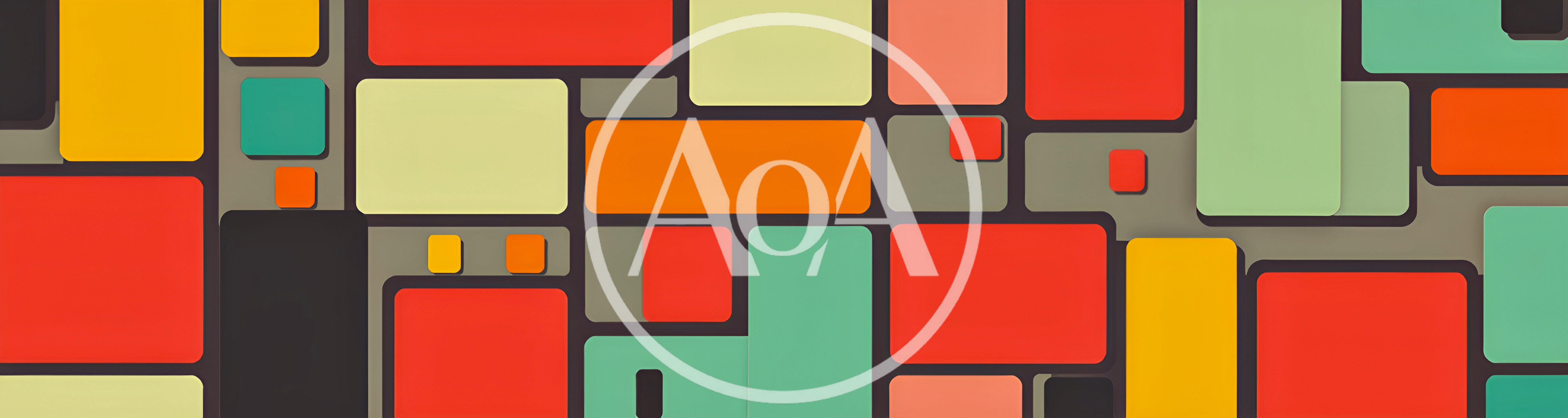 Abstract Geometric Pattern With Colorful Rounded Rectangles