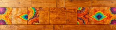 Abstract Wood Panel Texture With Colorful Resin Inlays