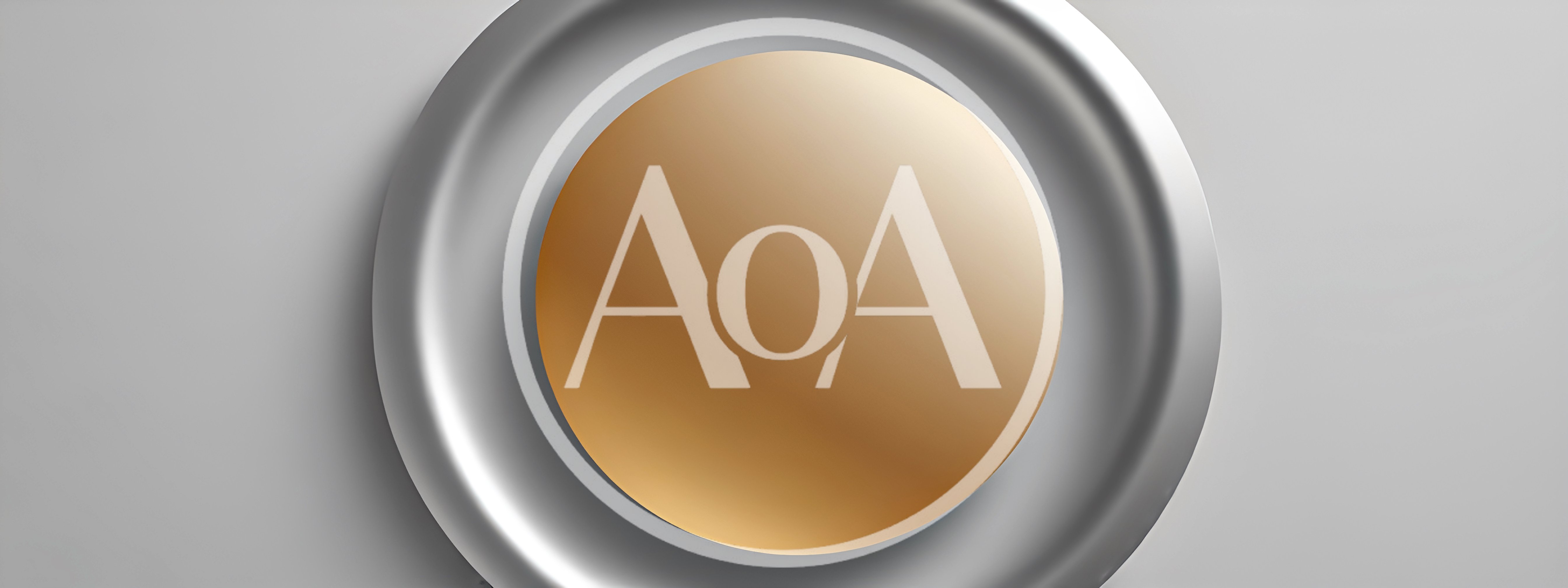 Abstract Golden Sphere On A Metallic Silver Background