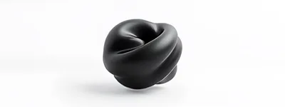 Abstract Black Twisted Sculptural Form