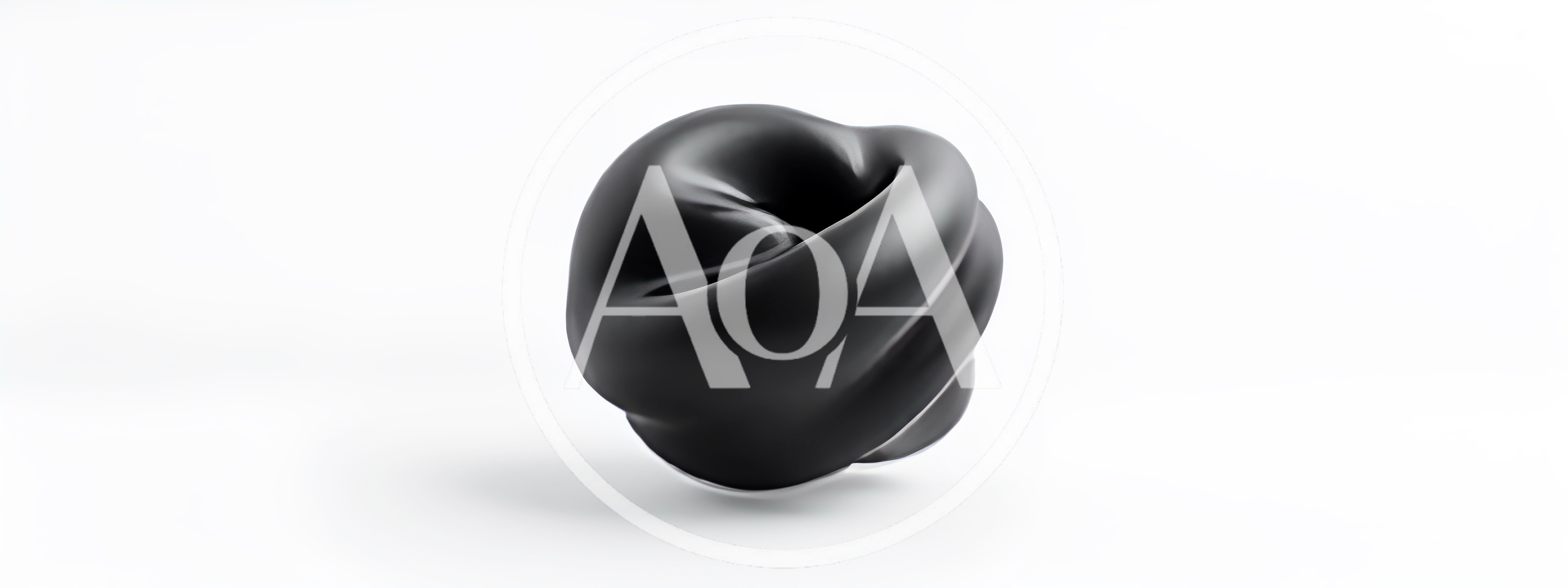 Abstract Black Twisted Sculptural Form