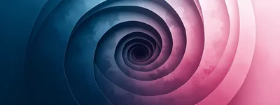 Abstract Spiral Tunnel With Blue And Pink Gradient