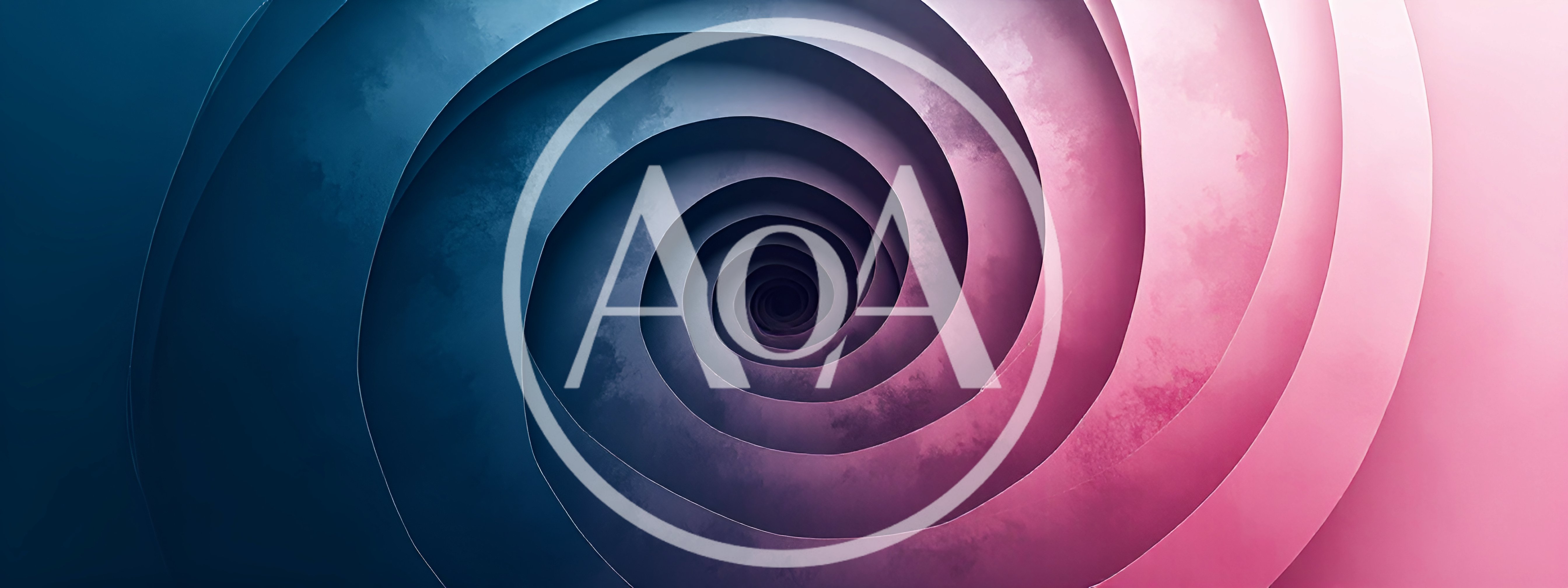 Abstract Spiral Tunnel With Blue And Pink Gradient