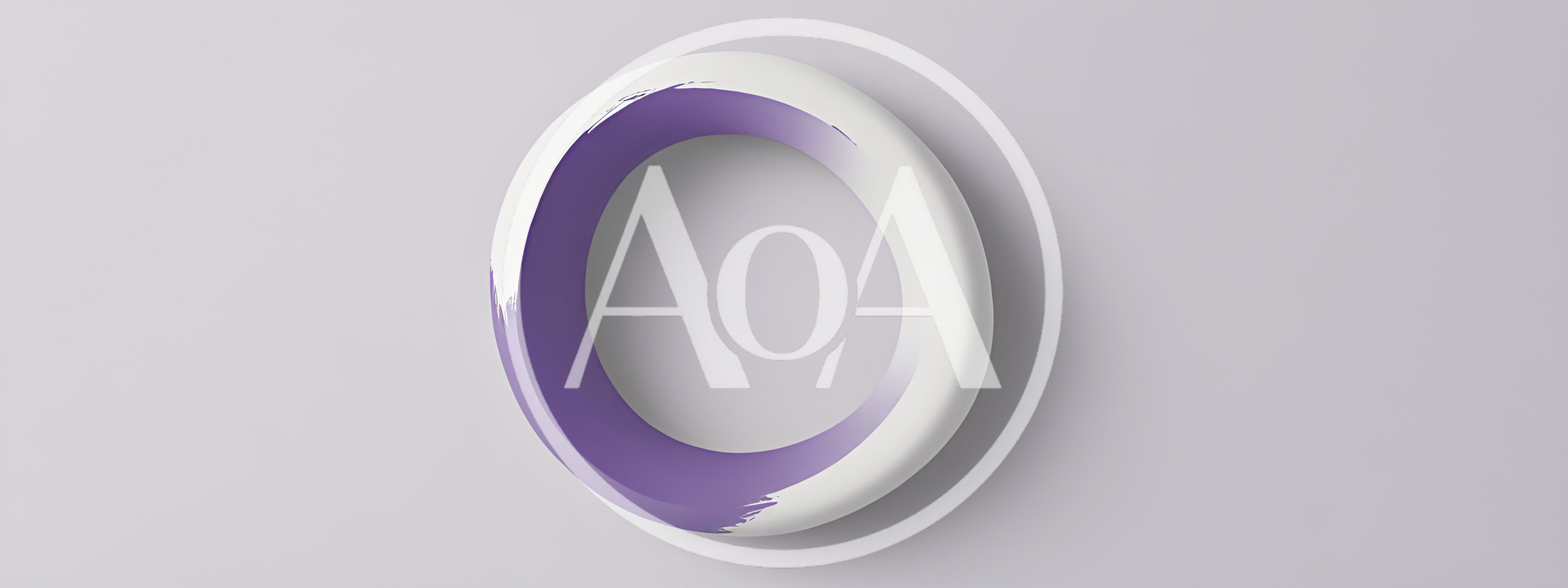 3D Rendered Purple And White Abstract Ring Shape