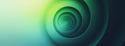 Abstract Green Spiral Tunnel With Depth Of Field