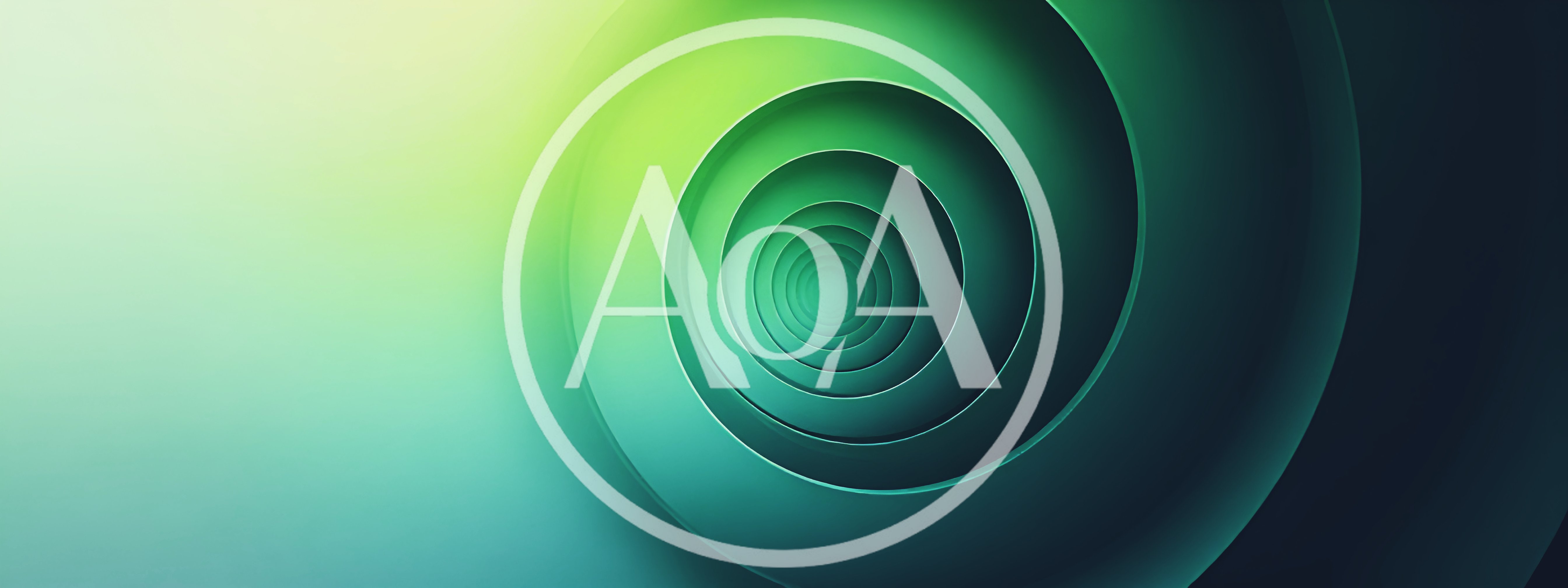 Abstract Green Spiral Tunnel With Depth Of Field