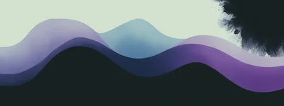 Abstract Wavy Layers With Soft Gradient Background