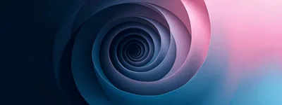 Abstract Spiral Tunnel With Soft Gradient Lighting